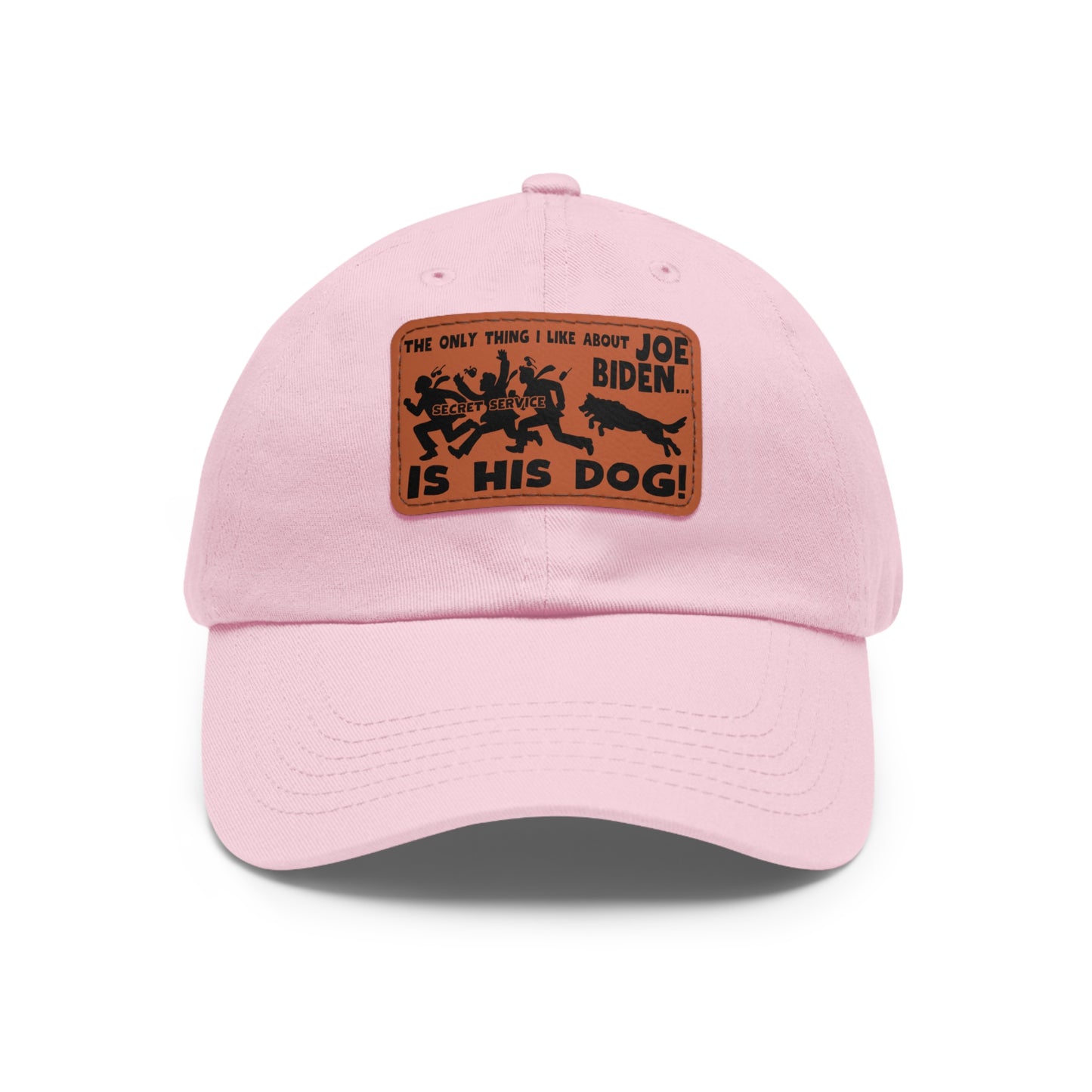 What I Like About Biden! Dad Hat with Leather Patch (Rectangle)