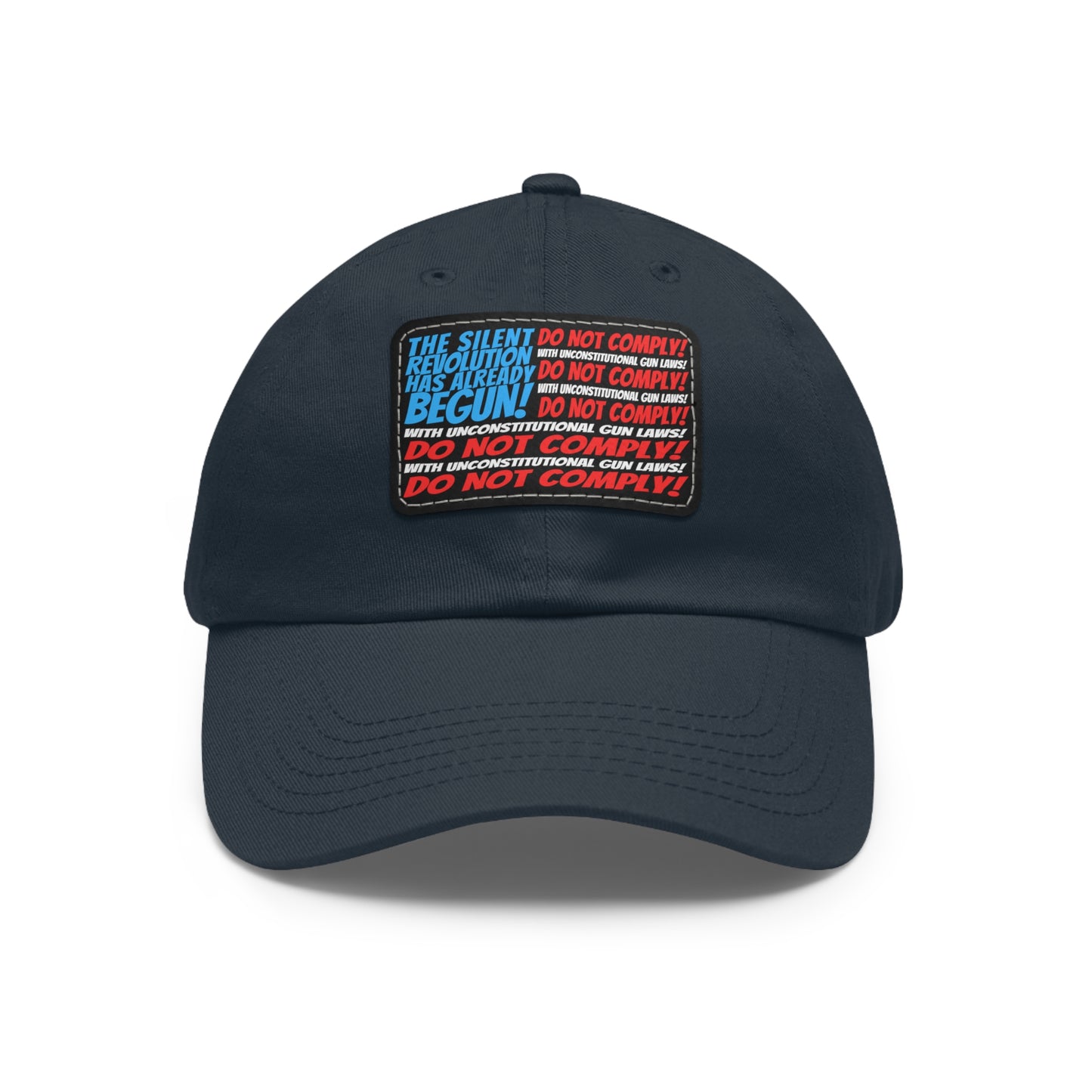 Silent Revolution! Dad Hat with Leather Patch (Rectangle)