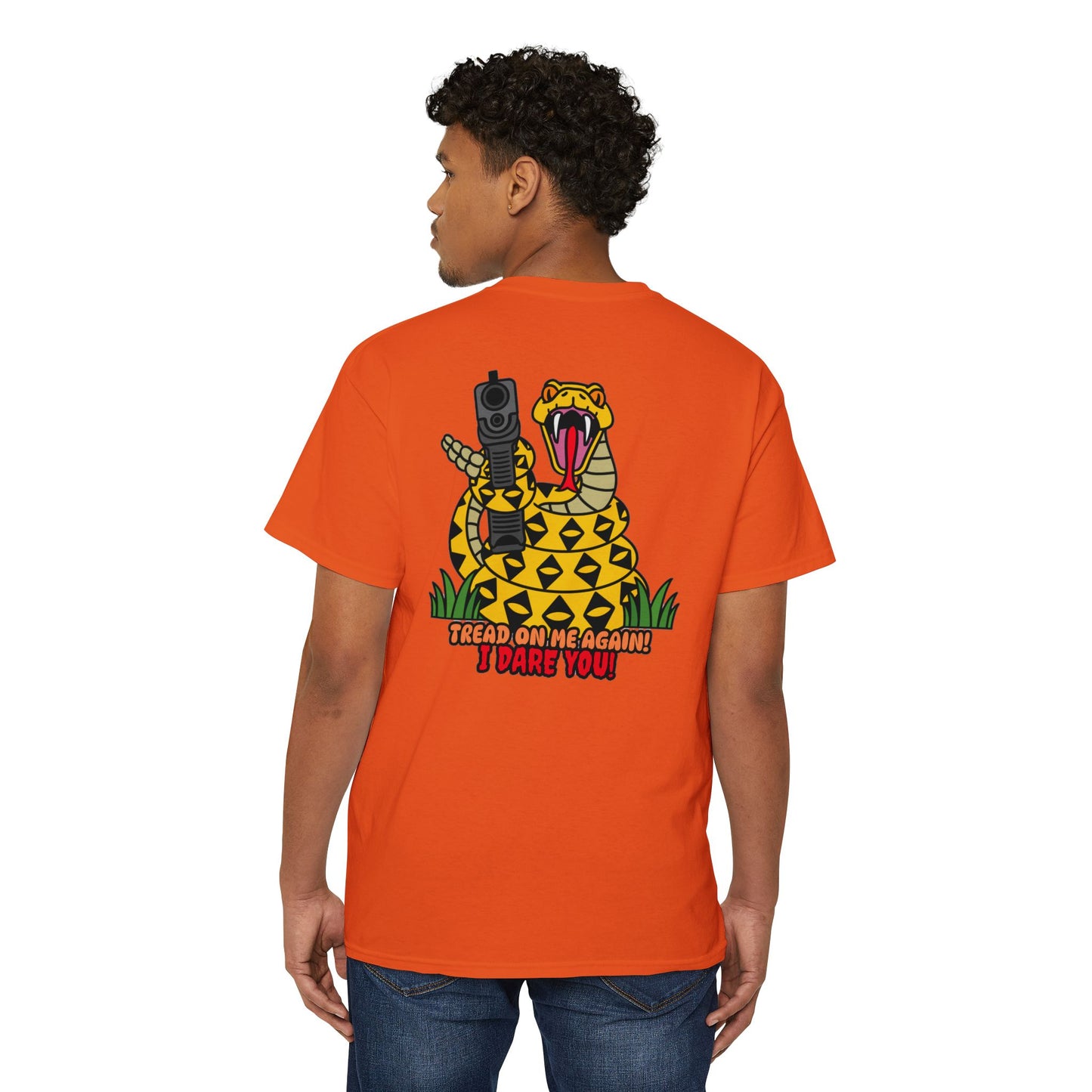 Tread On Me Again! I Dare You! heavy Pocket Tee