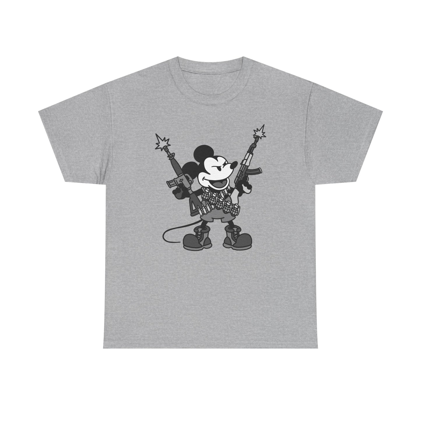 Mickey Mouse Armed Graphic Tee - Unisex Cotton T-Shirt