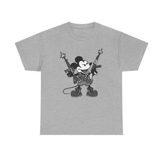 Mickey Mouse Armed Graphic Tee - Unisex Cotton T-Shirt