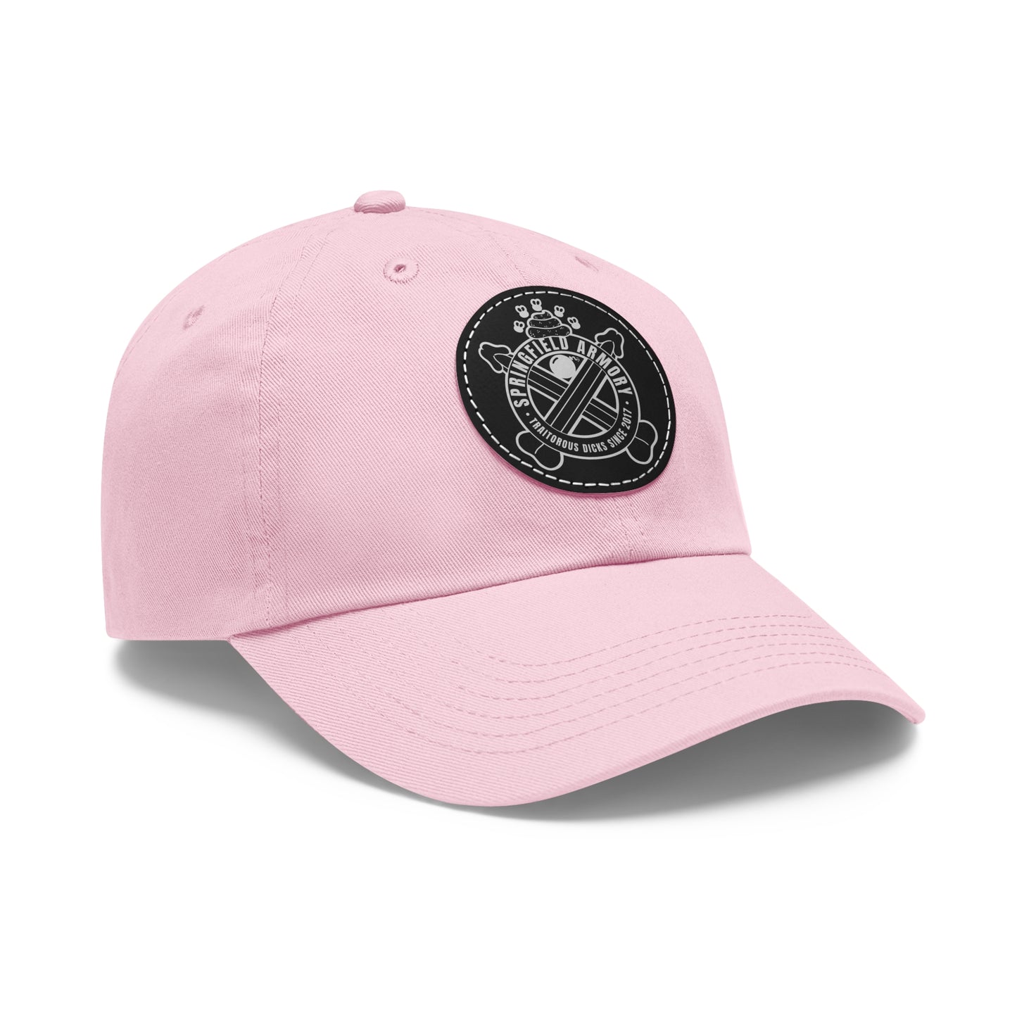 Springfield Dicks! Dad Hat with Leather Patch (Round)