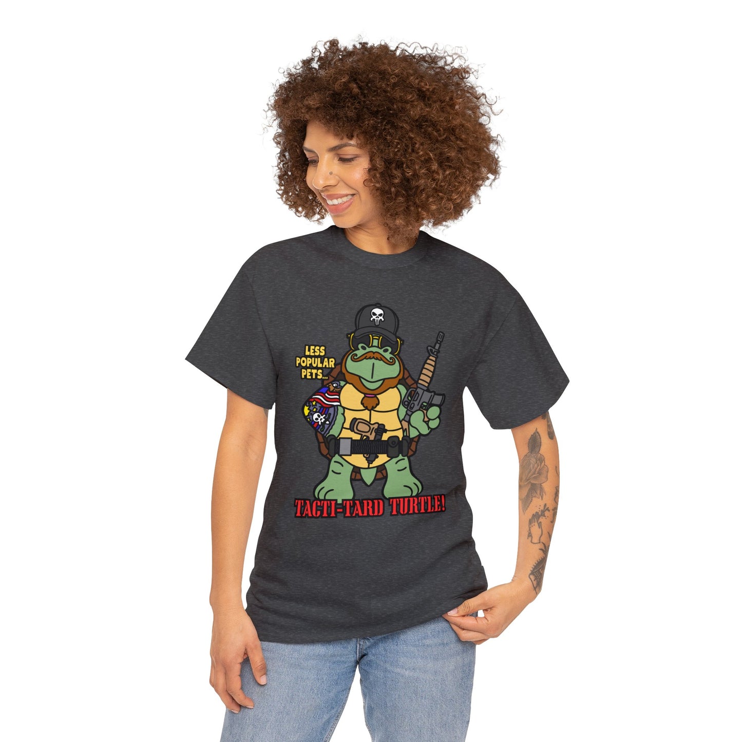Tacti-Tard Turtle! Unisex Heavy Cotton Tee