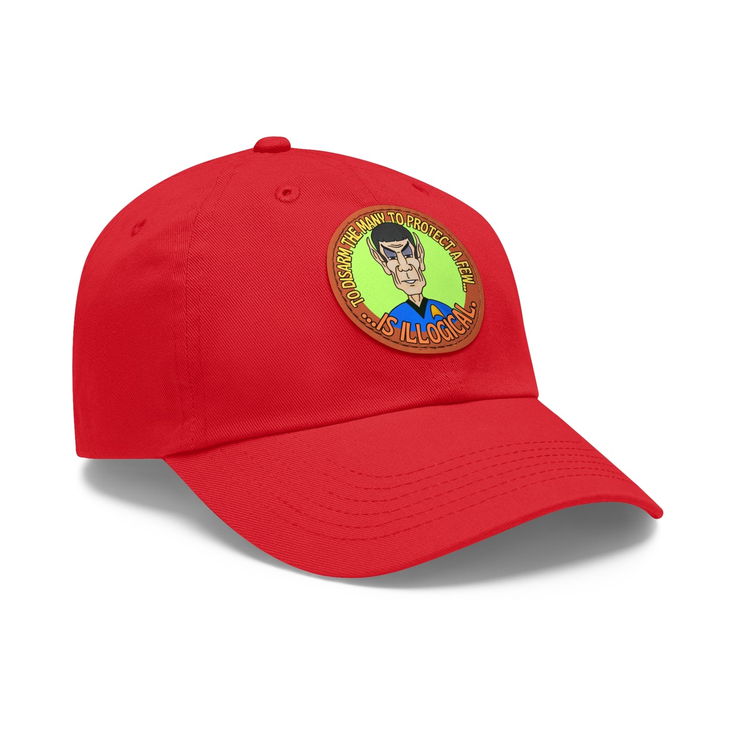 Illogical! Dad Hat with Leather Patch (Round)