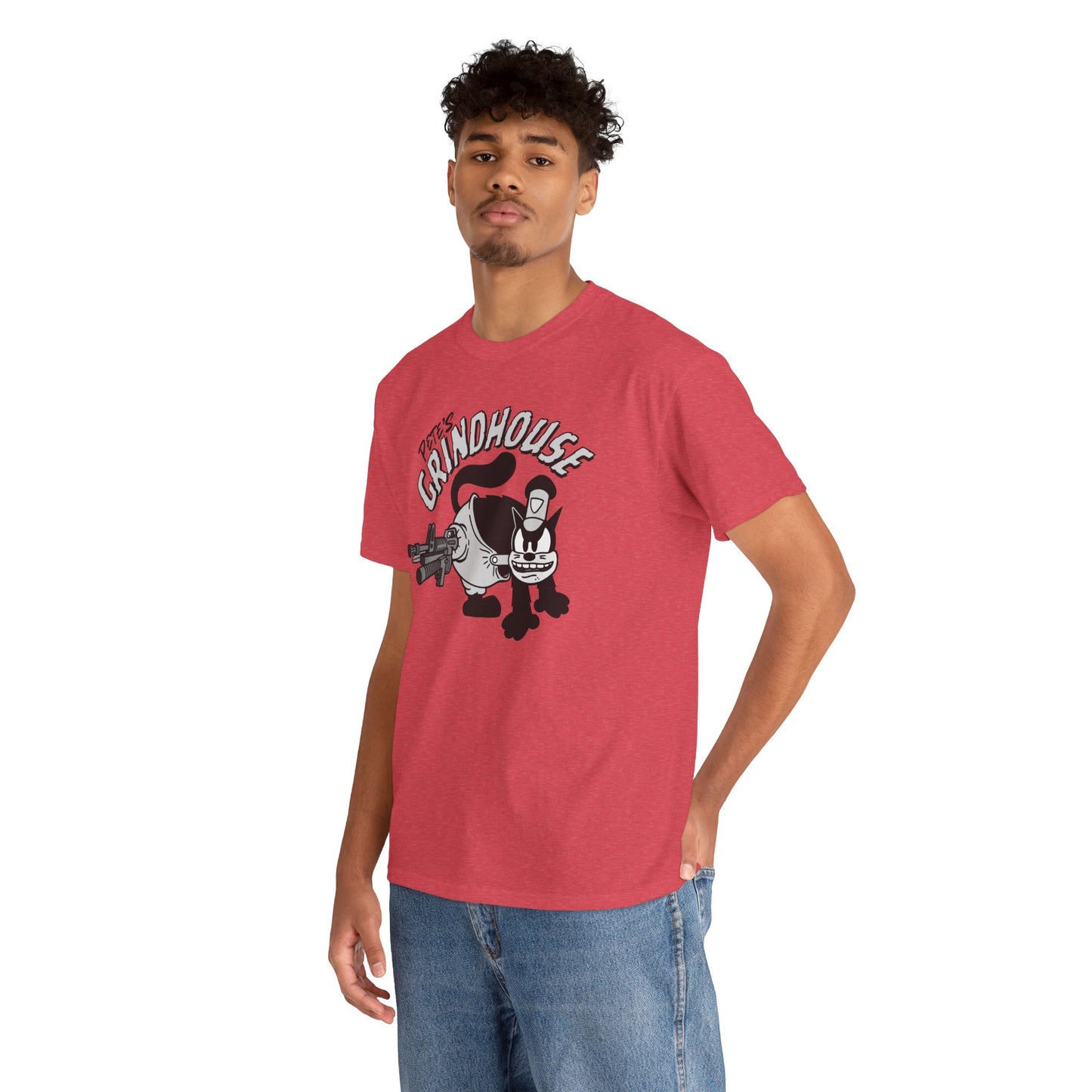 Graphic Heavy Cotton Tee - 'Pete's Grindhouse' Design