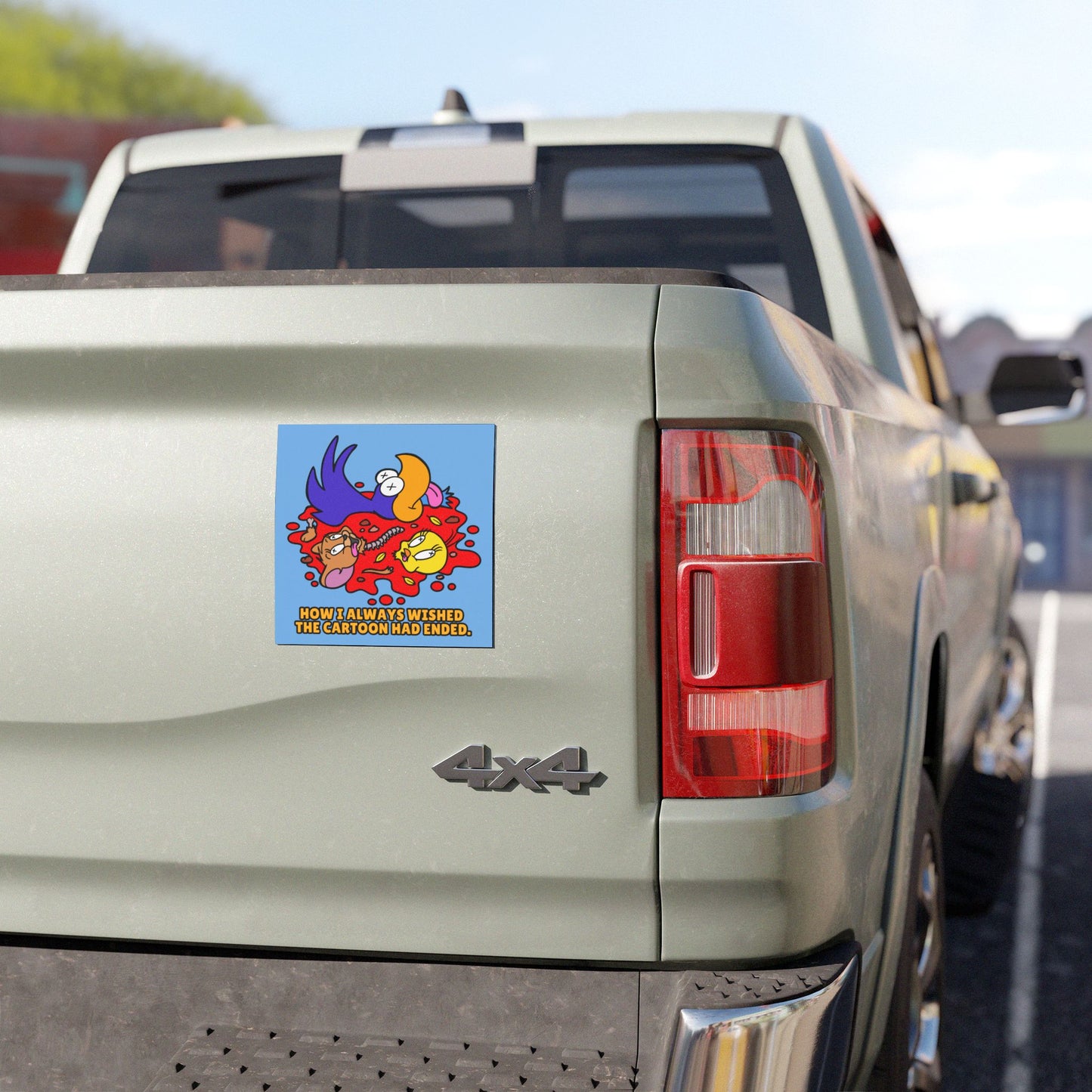 "Cartoon Endings!" Humorous Cartoon Car Magnets - Perfect for Fun-Loving Drivers!