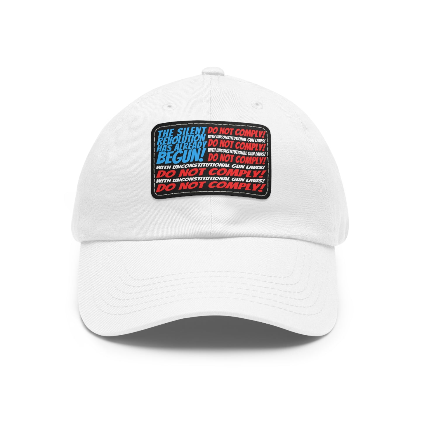 Silent Revolution! Dad Hat with Leather Patch (Rectangle)