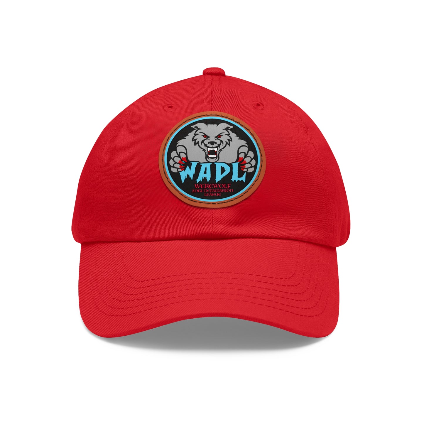 W.A.D.L. Dad Hat with Leather Patch (Round)