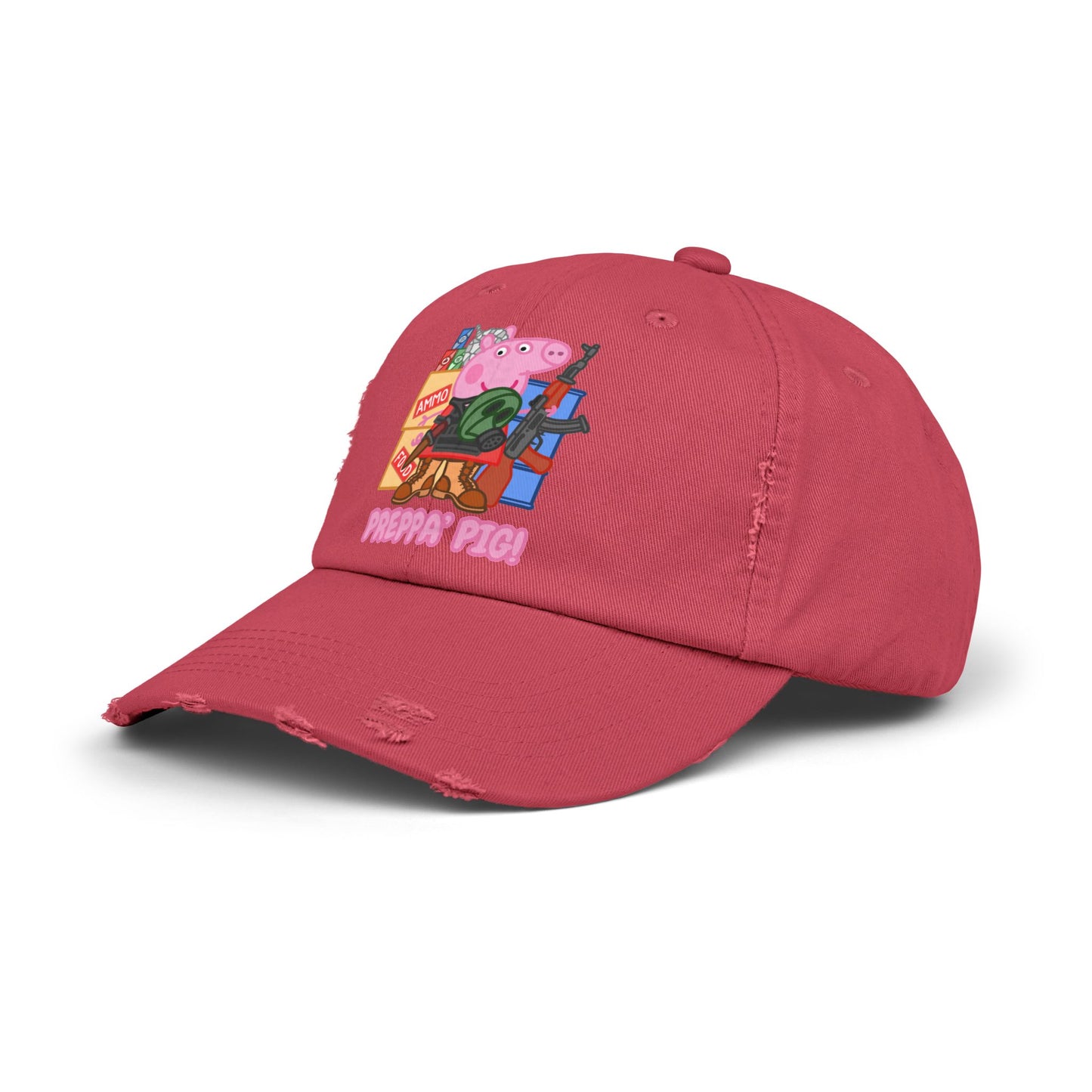 Preppa' Pig! Unisex Distressed Cap