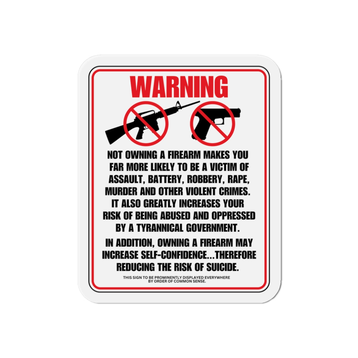 Firearm Safety! Die-Cut Magnets