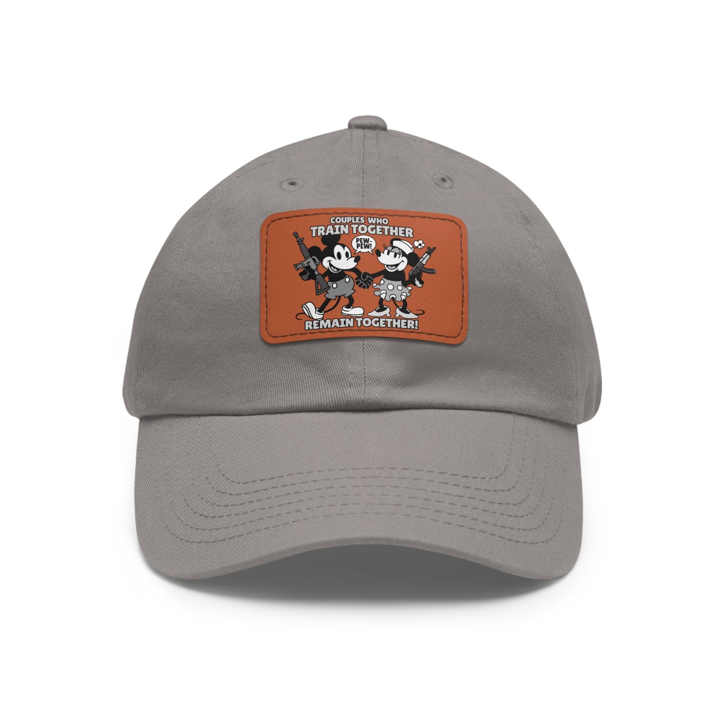 Couple's Therapy! Dad Hat with Leather Patch (Rectangle)