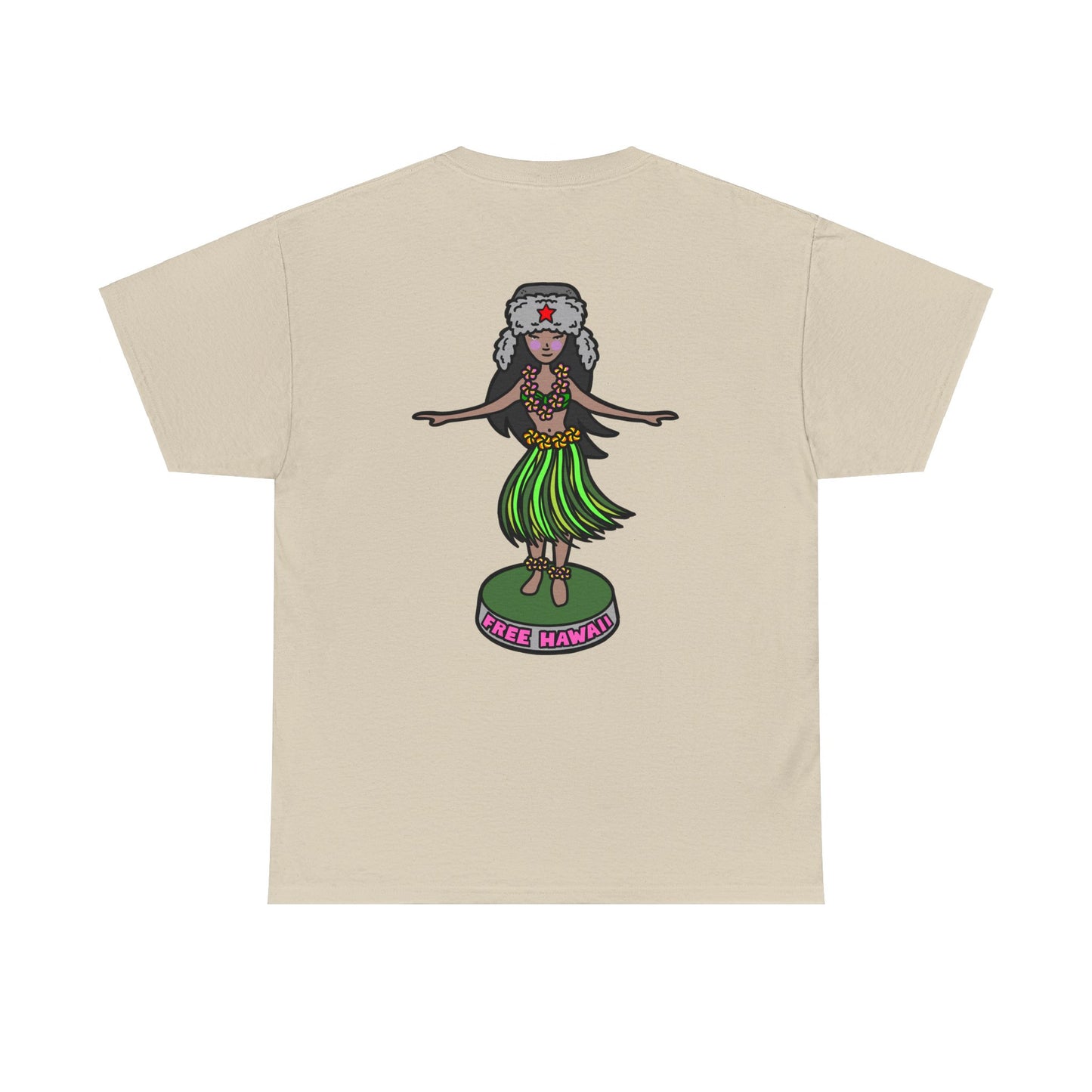 Free Hawaii! (backside print) Unisex Heavy Cotton Tee