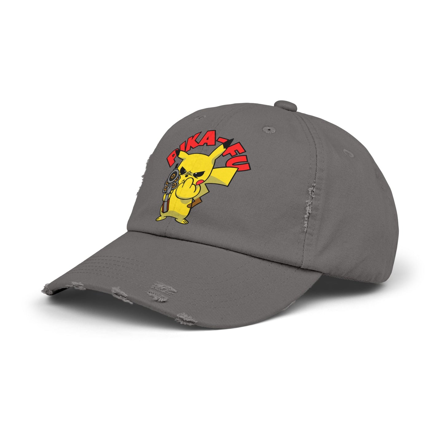 Pika-FU Unisex Distressed Cap