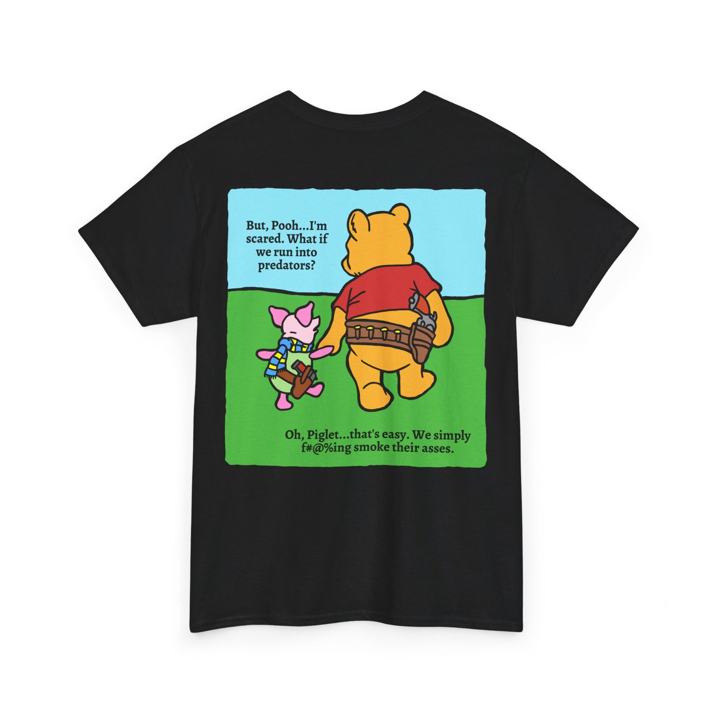 Pew & Piglet! (backside print) Unisex Heavy Cotton Tee