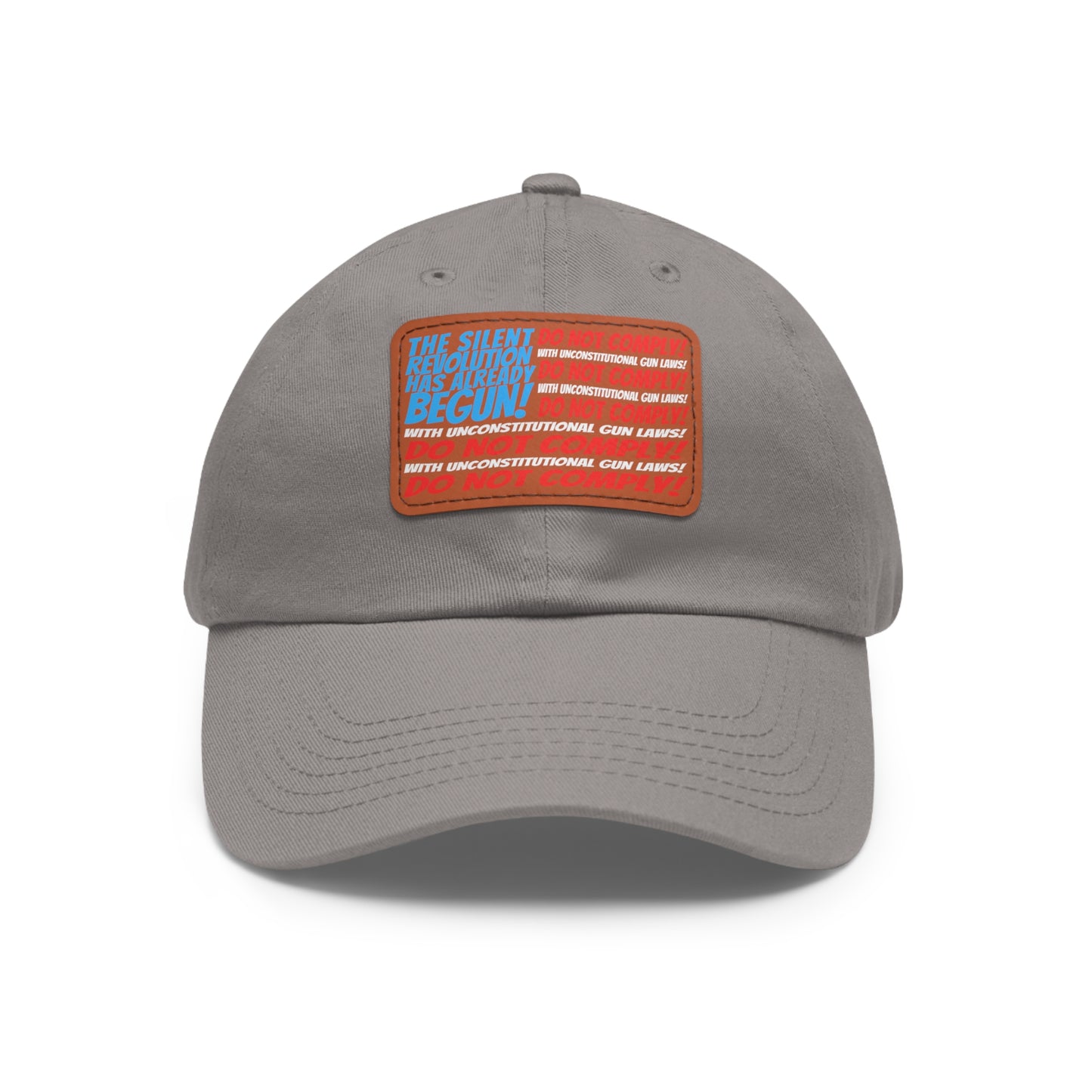 Silent Revolution! Dad Hat with Leather Patch (Rectangle)