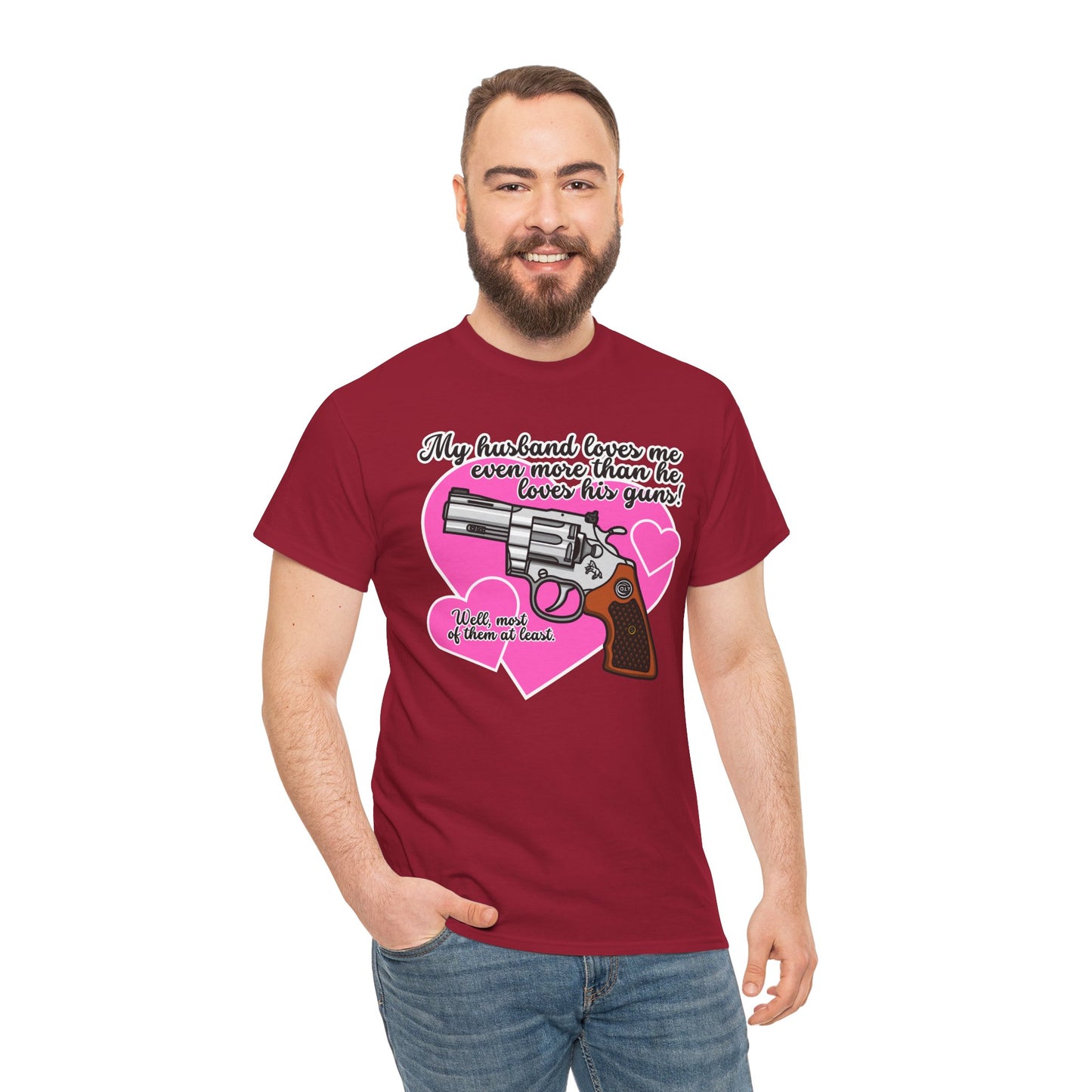 My Husband Loves Me...! Unisex Heavy Cotton Tee