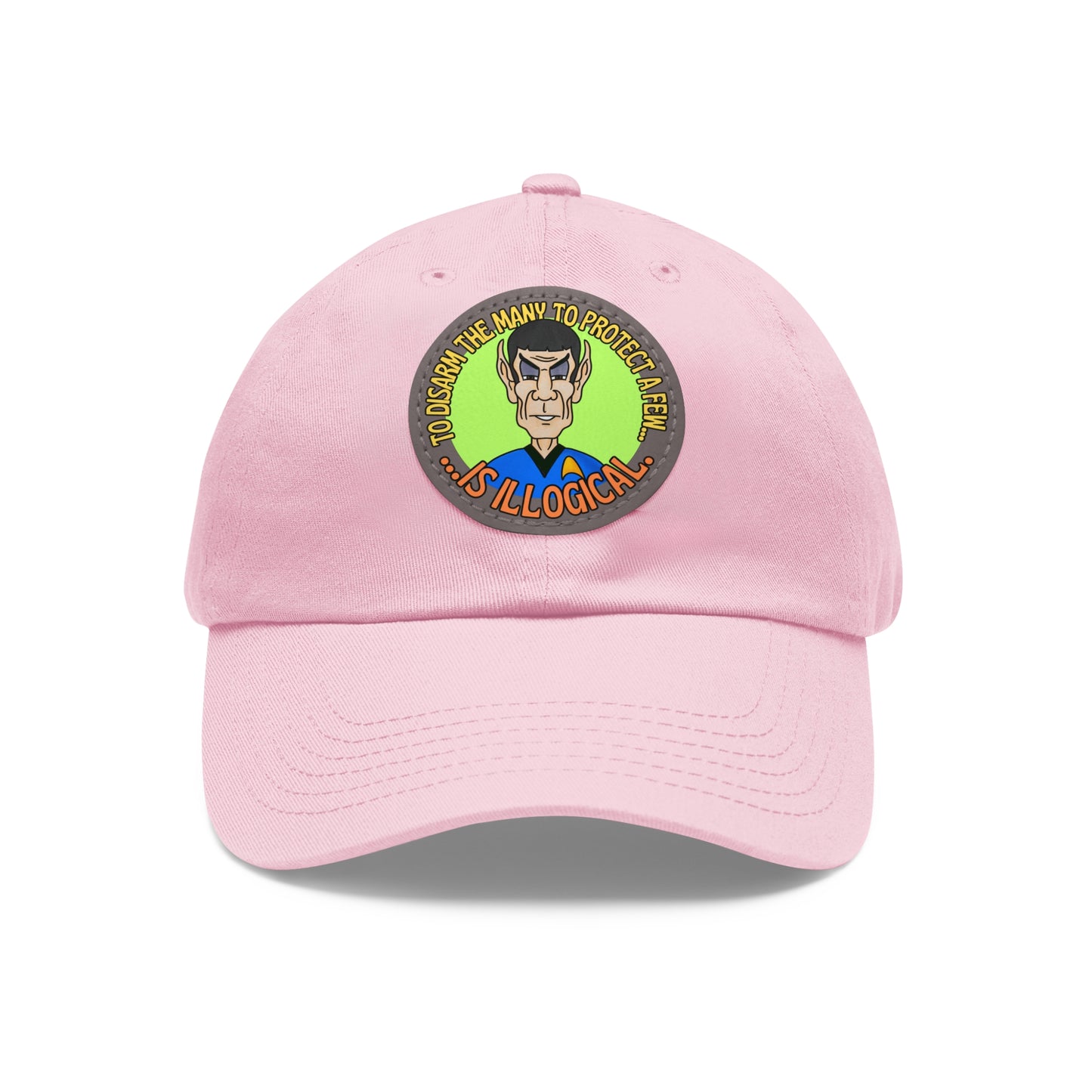 Illogical! Dad Hat with Leather Patch (Round)