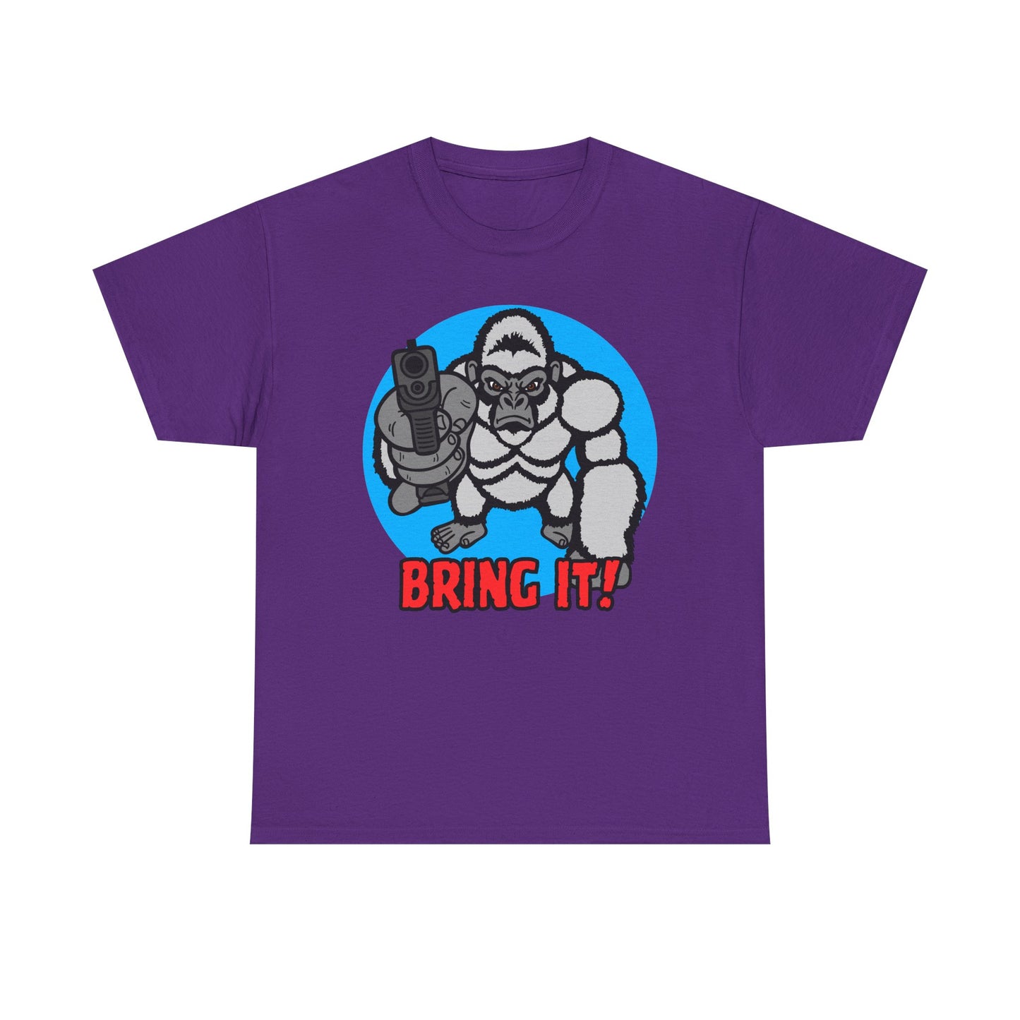Gorilla with a Glock! Unisex Heavy Cotton Tee (Funny Gorilla)