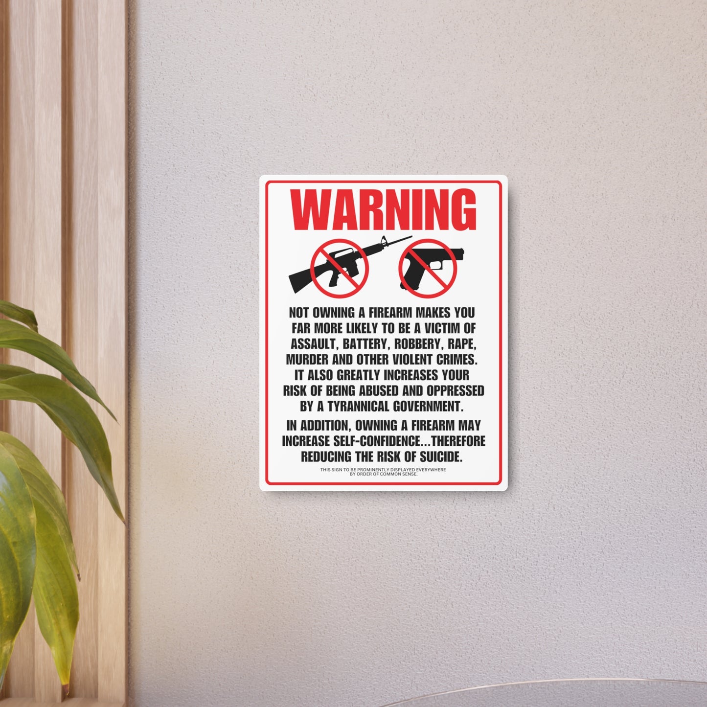 Firearms Safety! Metal Sign