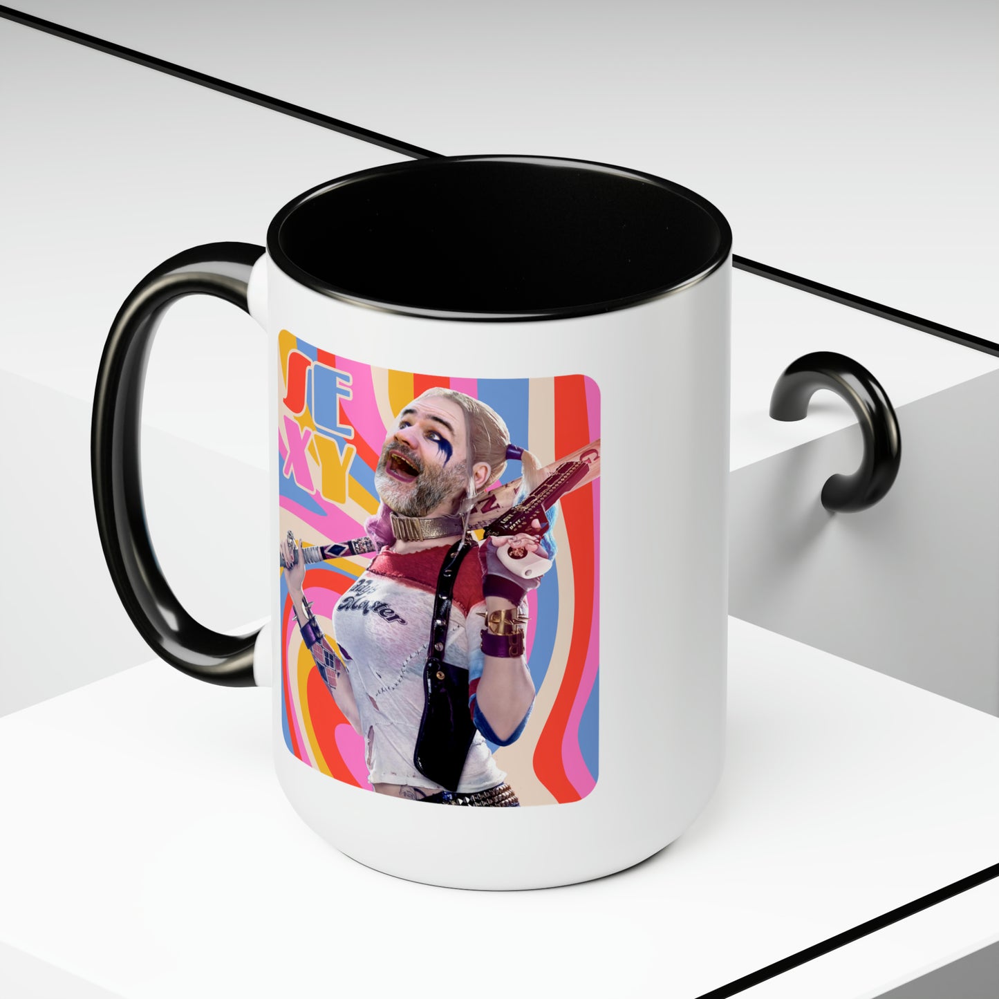 SEXY & Packin' Two-Tone Coffee Mugs, 15oz