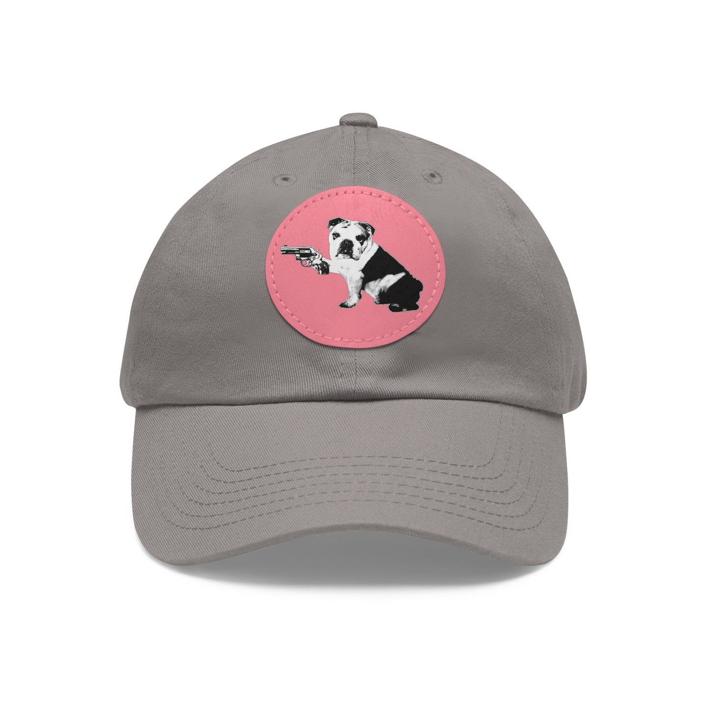 Mavis (Bullpup) Dad Hat with Leather Patch (Round)
