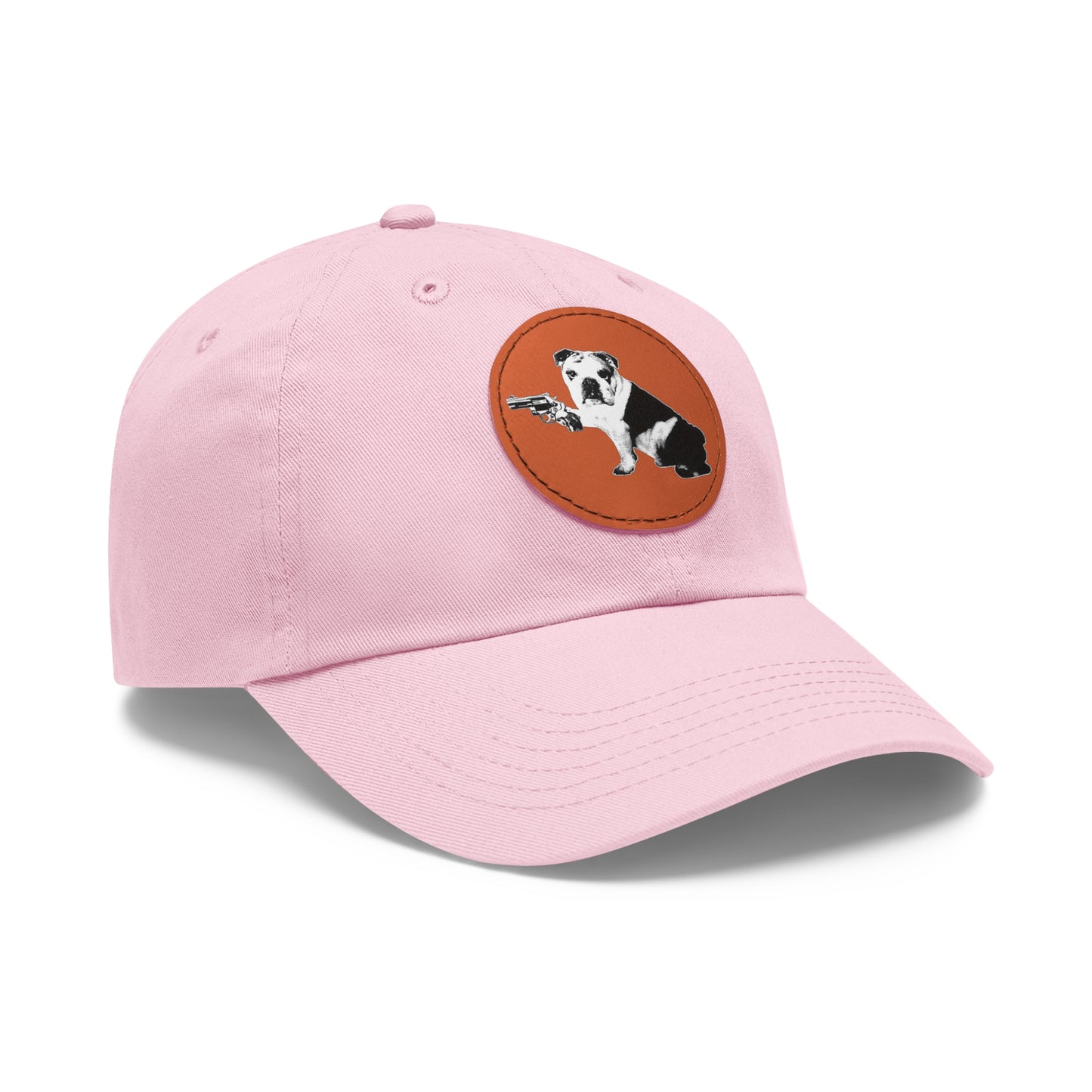 Mavis (Bullpup) Dad Hat with Leather Patch (Round)