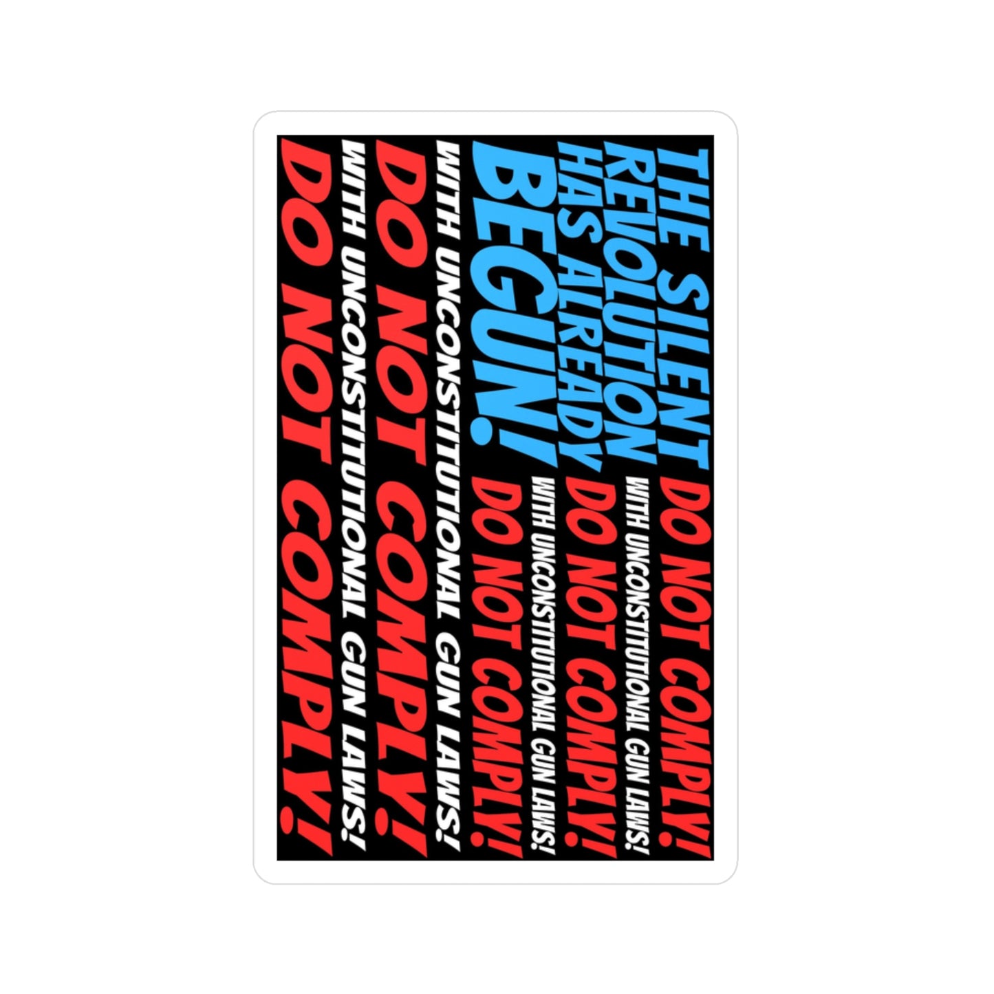 Silent Revolution! Kiss-Cut Vinyl Decals