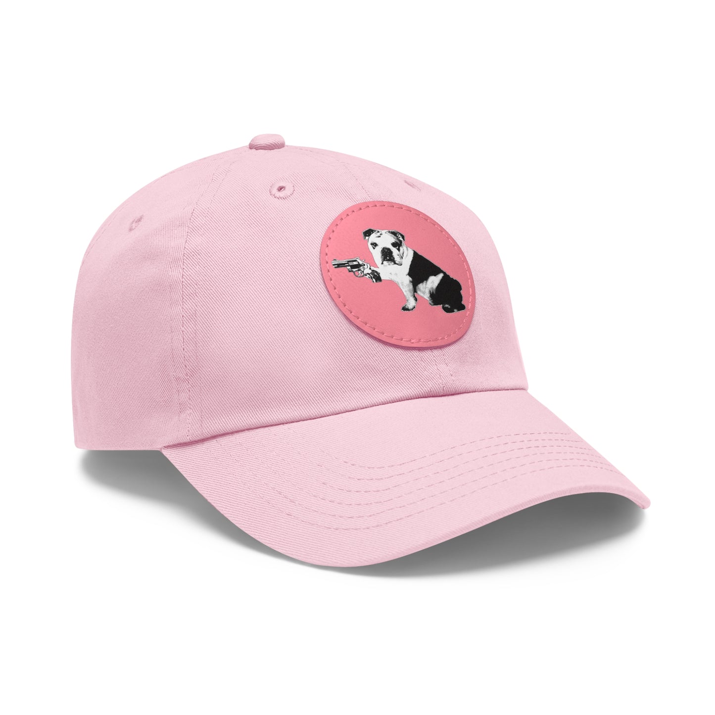 Mavis (Bullpup) Dad Hat with Leather Patch (Round)