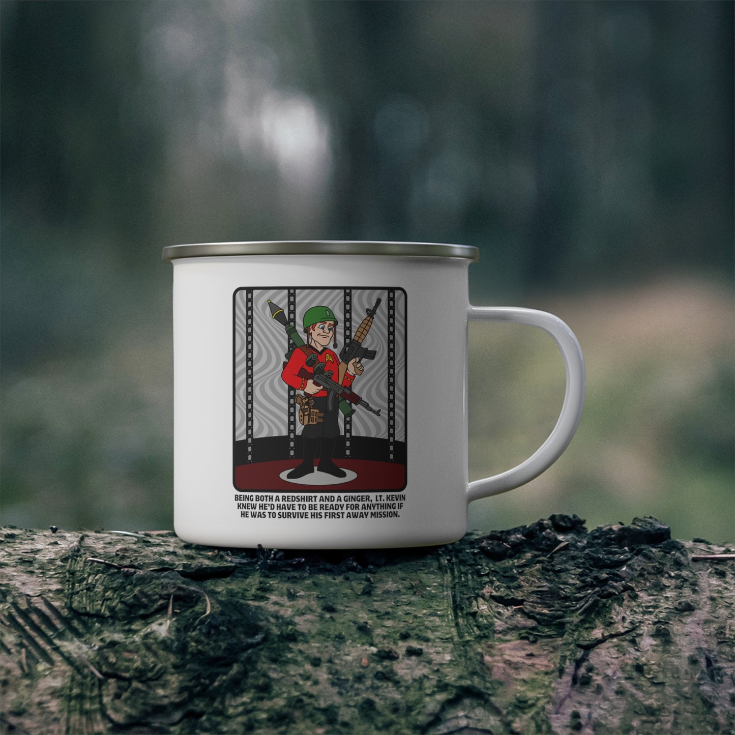 Ginger Redshirt Enamel Camping Mug