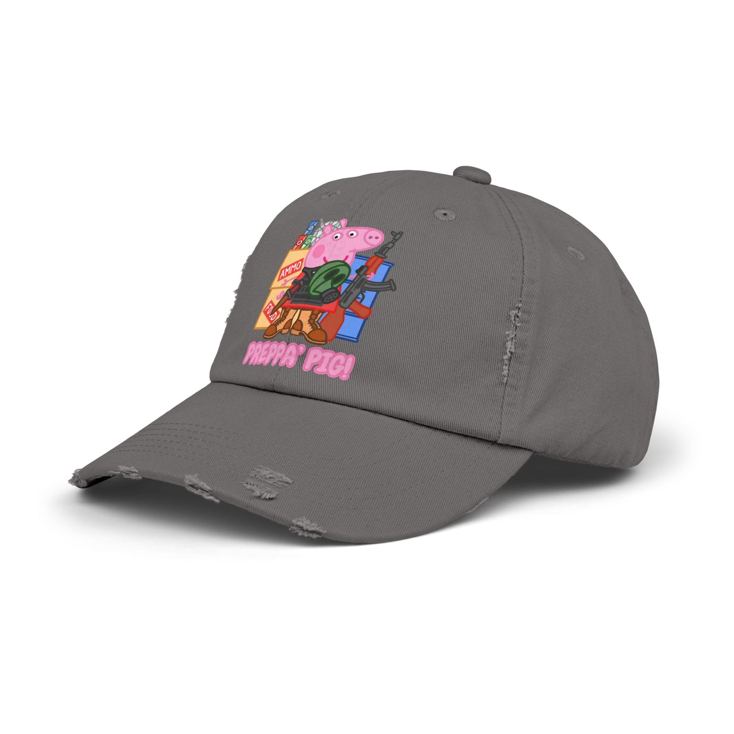 Preppa' Pig! Unisex Distressed Cap