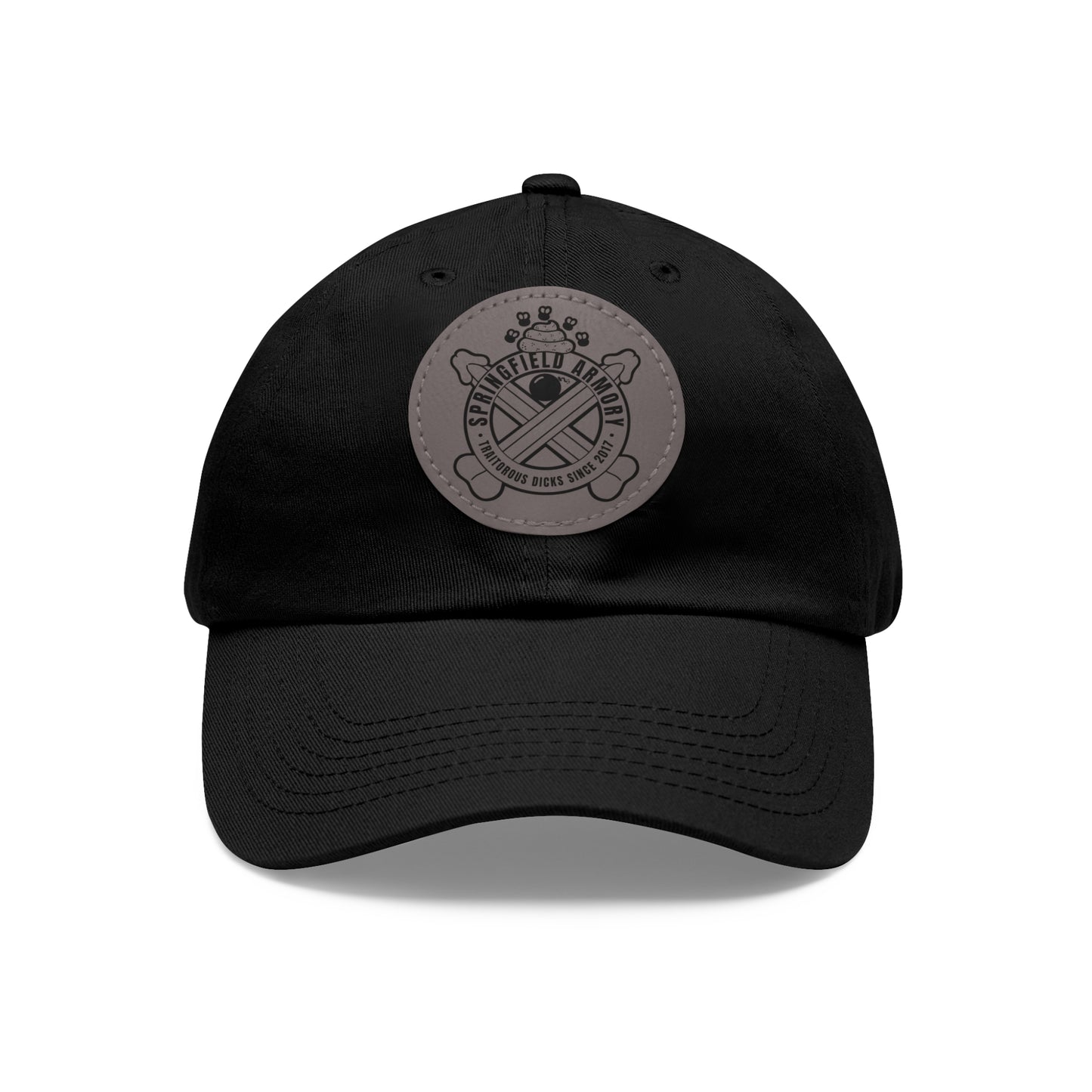Springfield Dicks! Dad Hat with Leather Patch (Round)