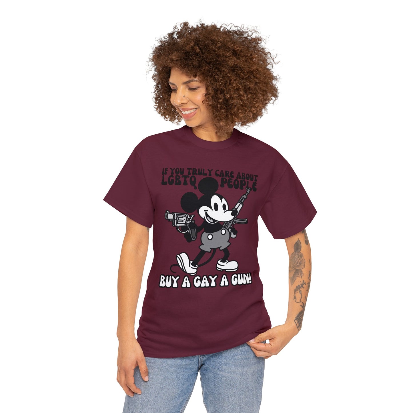 Buy a Gay a Gun! Unisex Heavy Cotton Tee