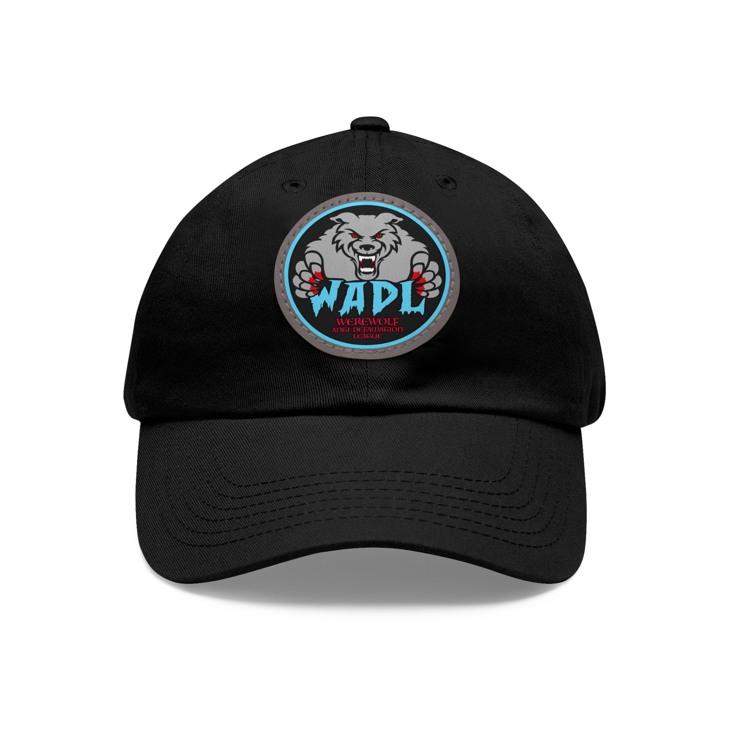 W.A.D.L. Dad Hat with Leather Patch (Round)