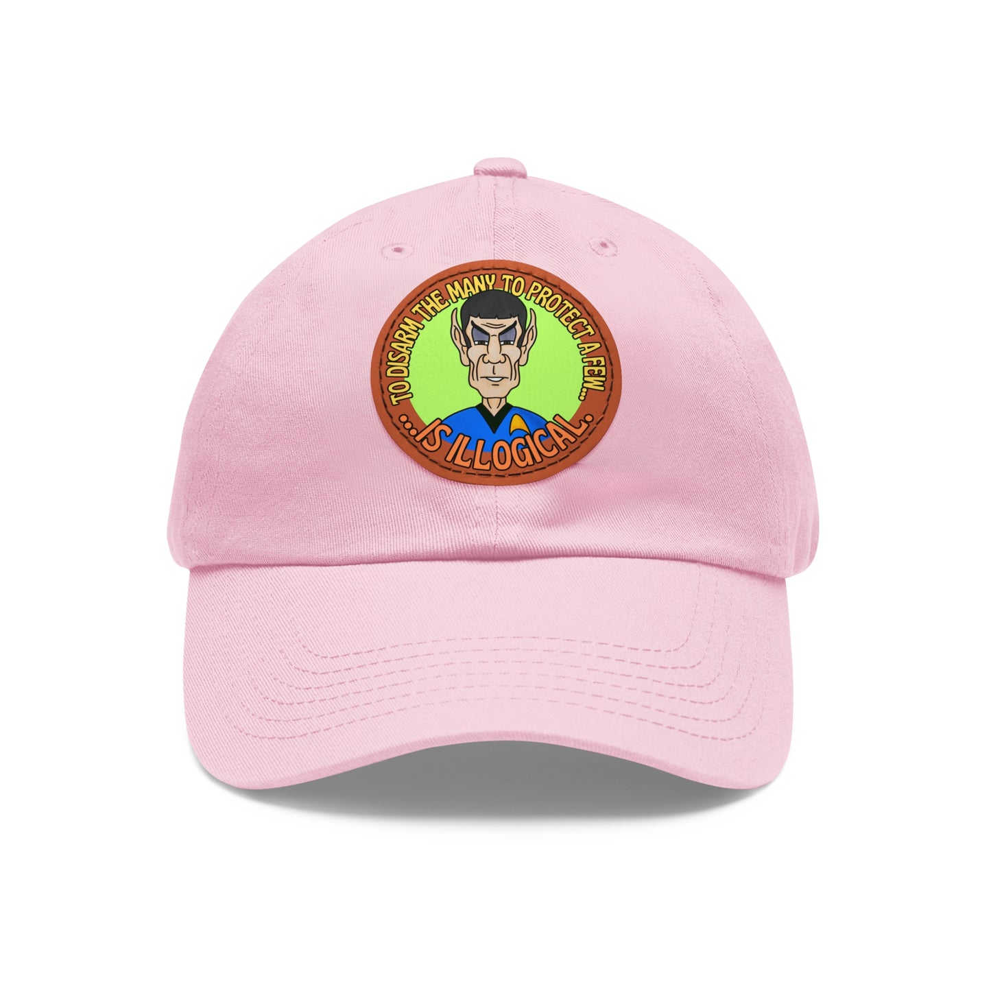 Illogical! Dad Hat with Leather Patch (Round)