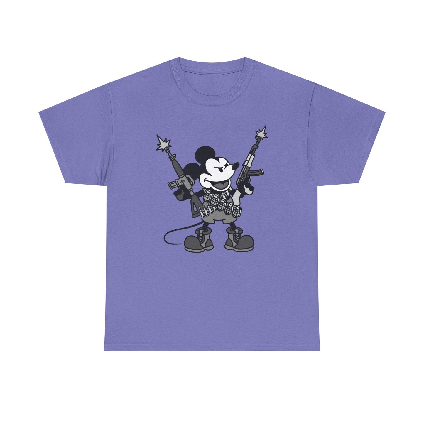 Mickey Mouse Armed Graphic Tee - Unisex Cotton T-Shirt