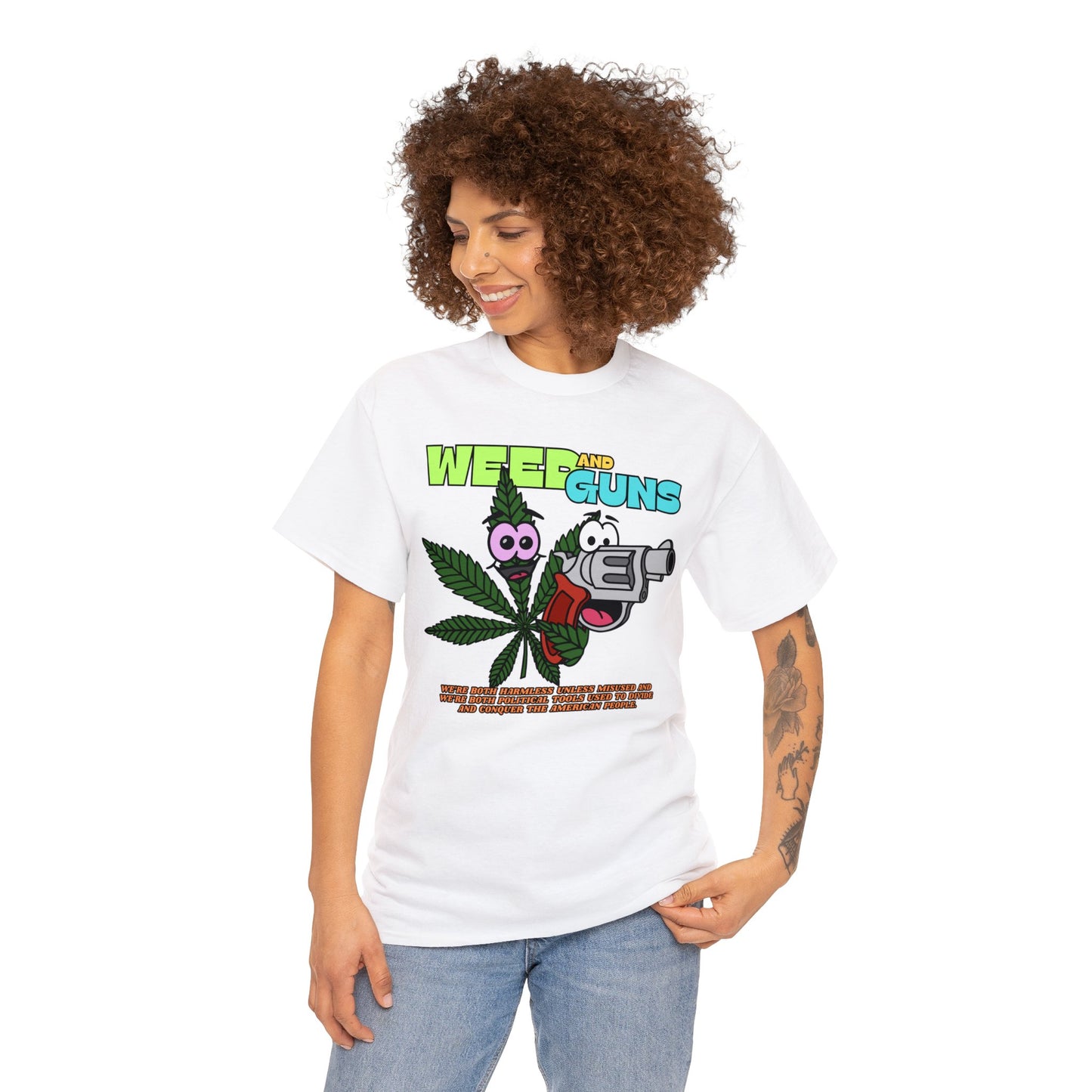 Weed & Guns! Unisex Heavy Cotton Tee