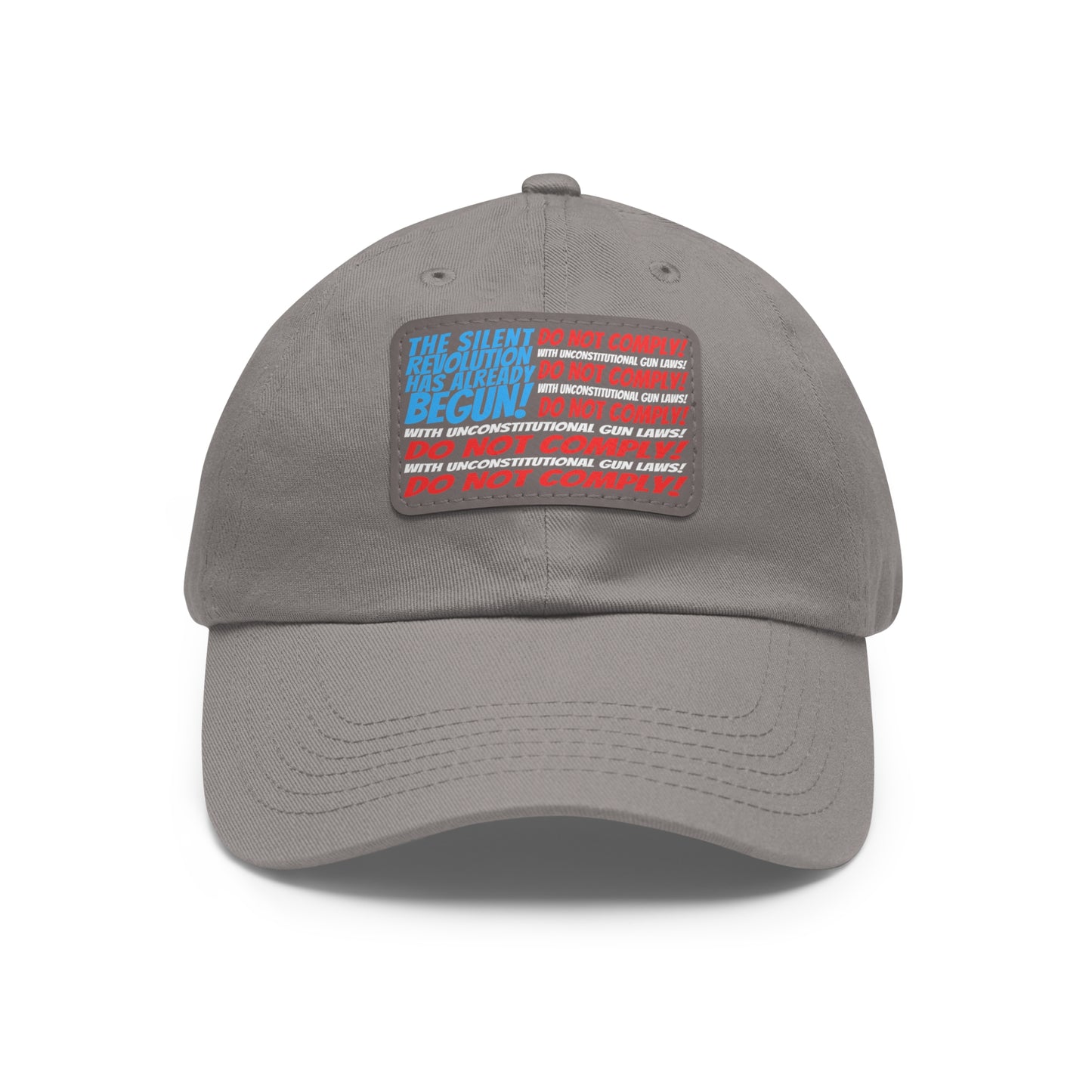 Silent Revolution! Dad Hat with Leather Patch (Rectangle)