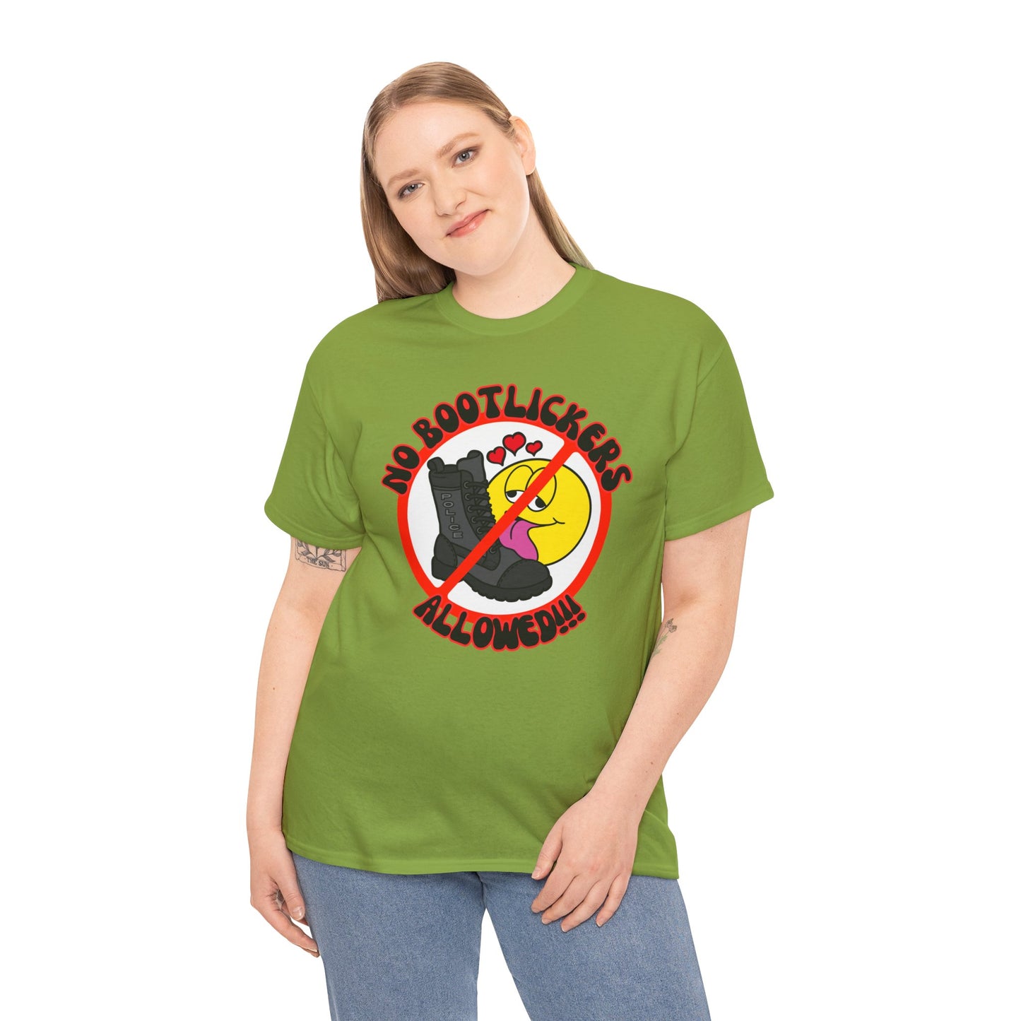 No Bootlickers Allowed! Unisex Heavy Cotton Tee