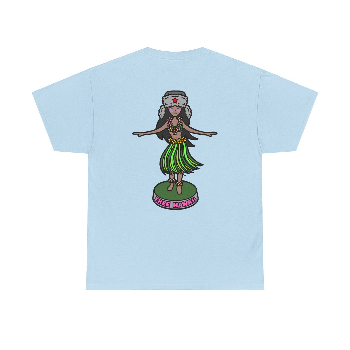 Free Hawaii! (backside print) Unisex Heavy Cotton Tee