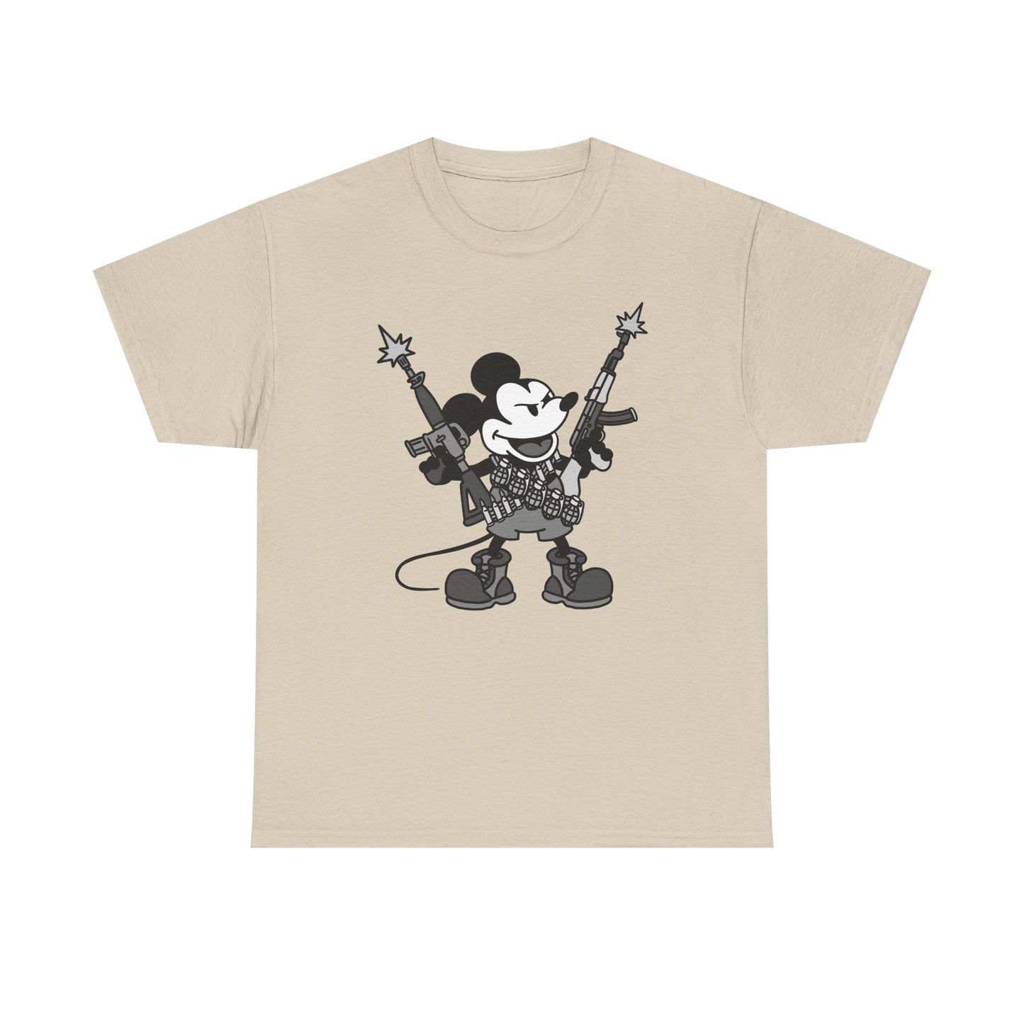 Mickey Mouse Armed Graphic Tee - Unisex Cotton T-Shirt