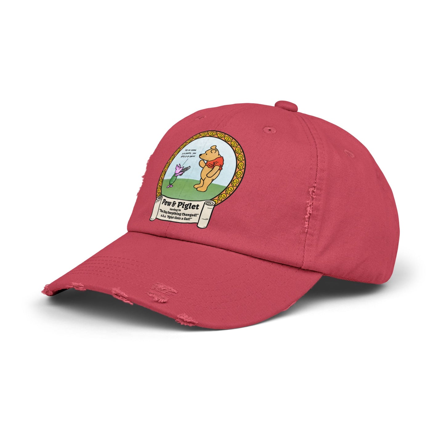 Piglet Gets a Gat! Unisex Distressed Cap
