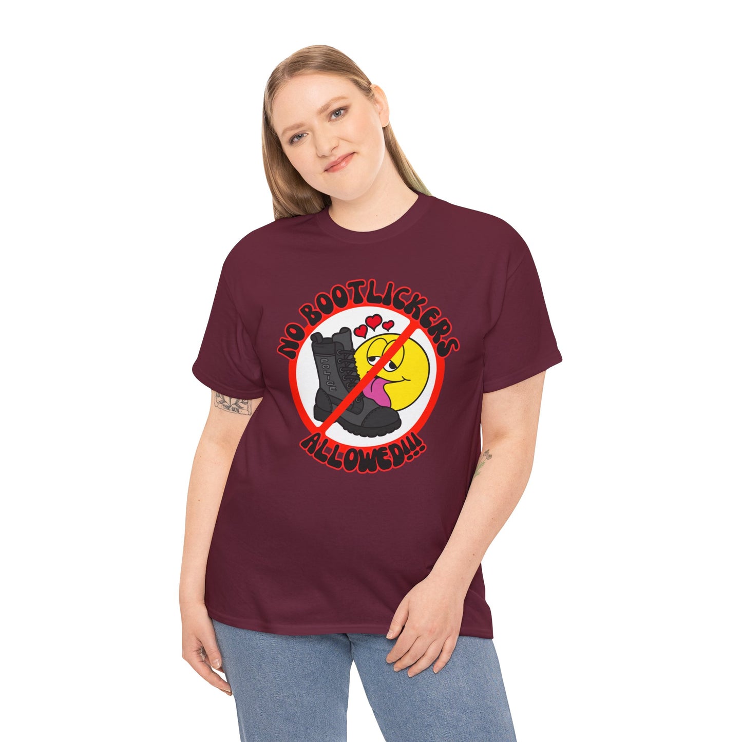 No Bootlickers Allowed! Unisex Heavy Cotton Tee