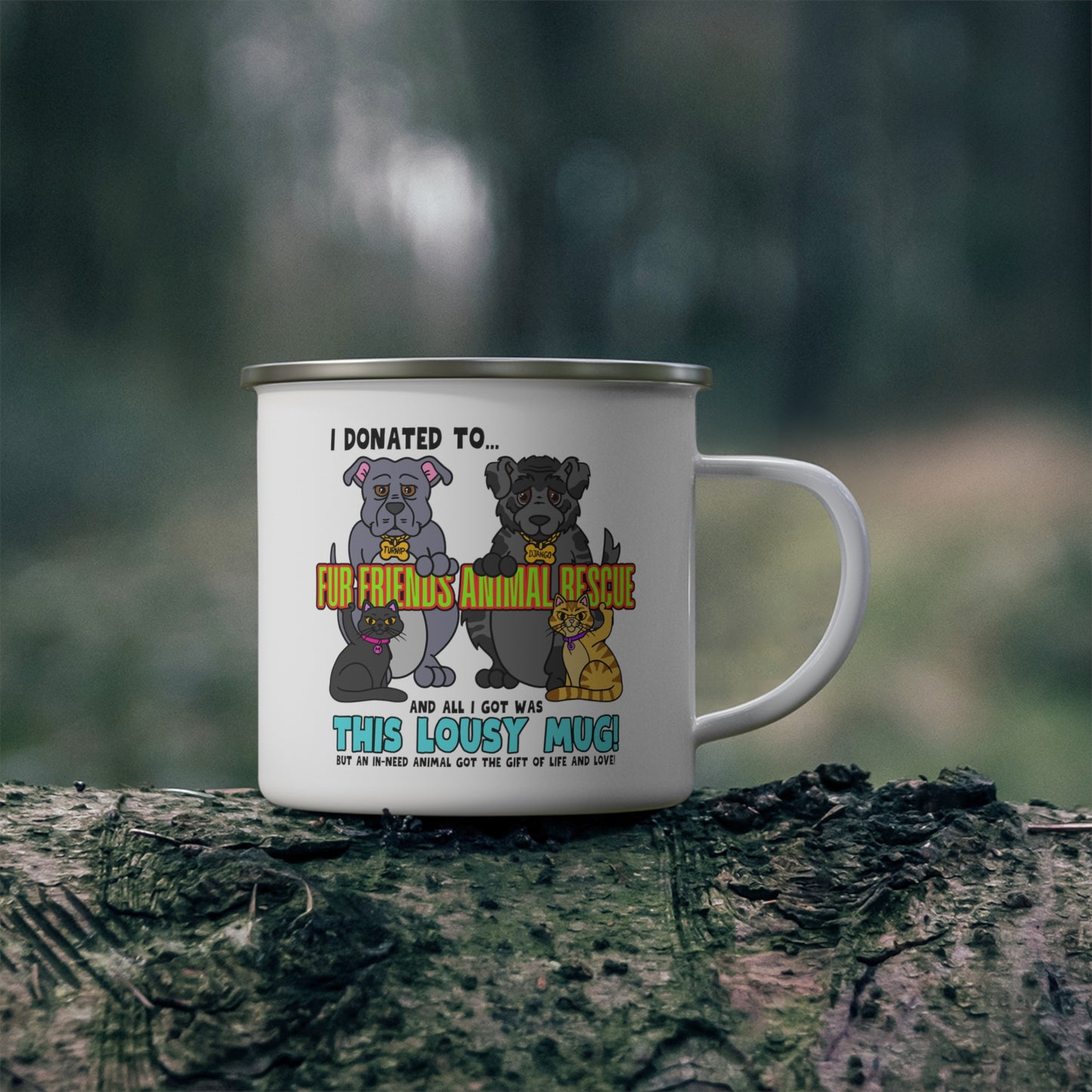 Fur Friends Donation (+1 GCG Entry) Enamel Camping Mug