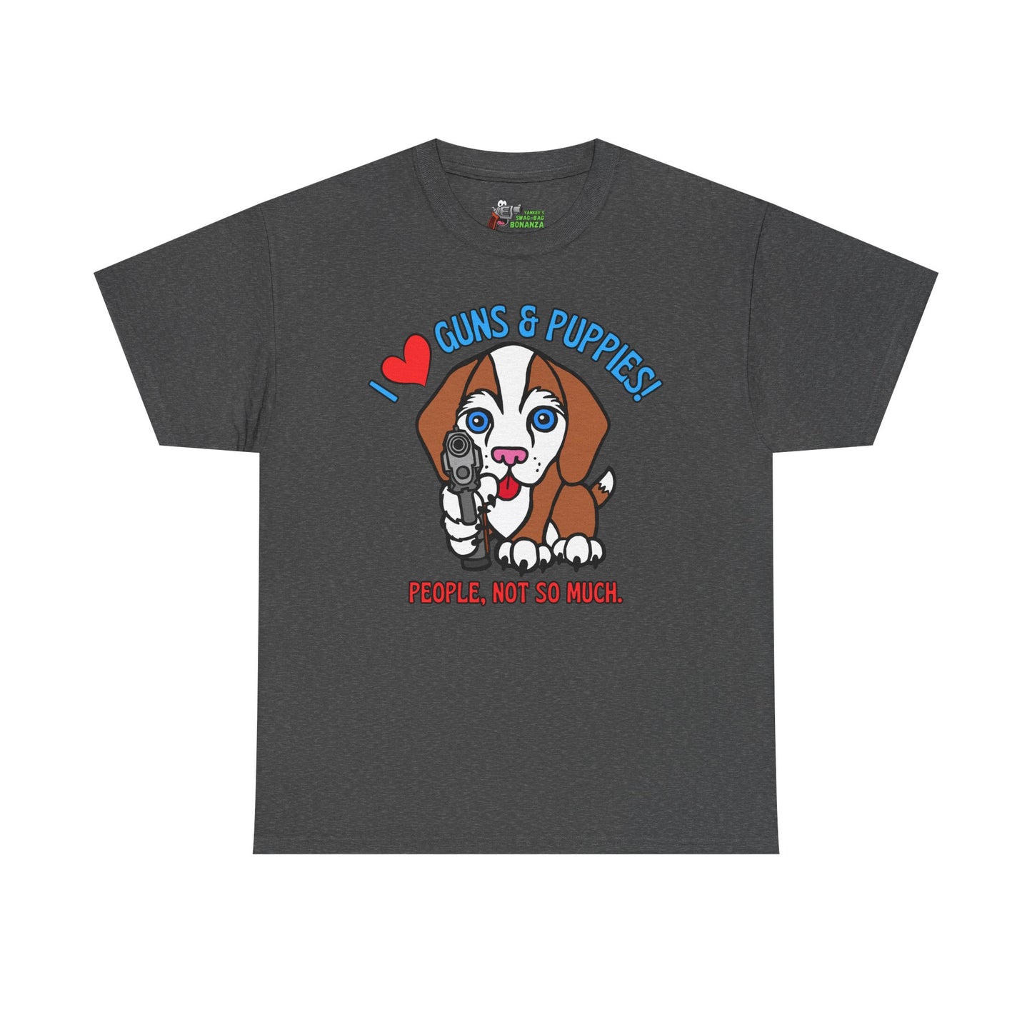 Guns & Puppies! Unisex Heavy Cotton Tee