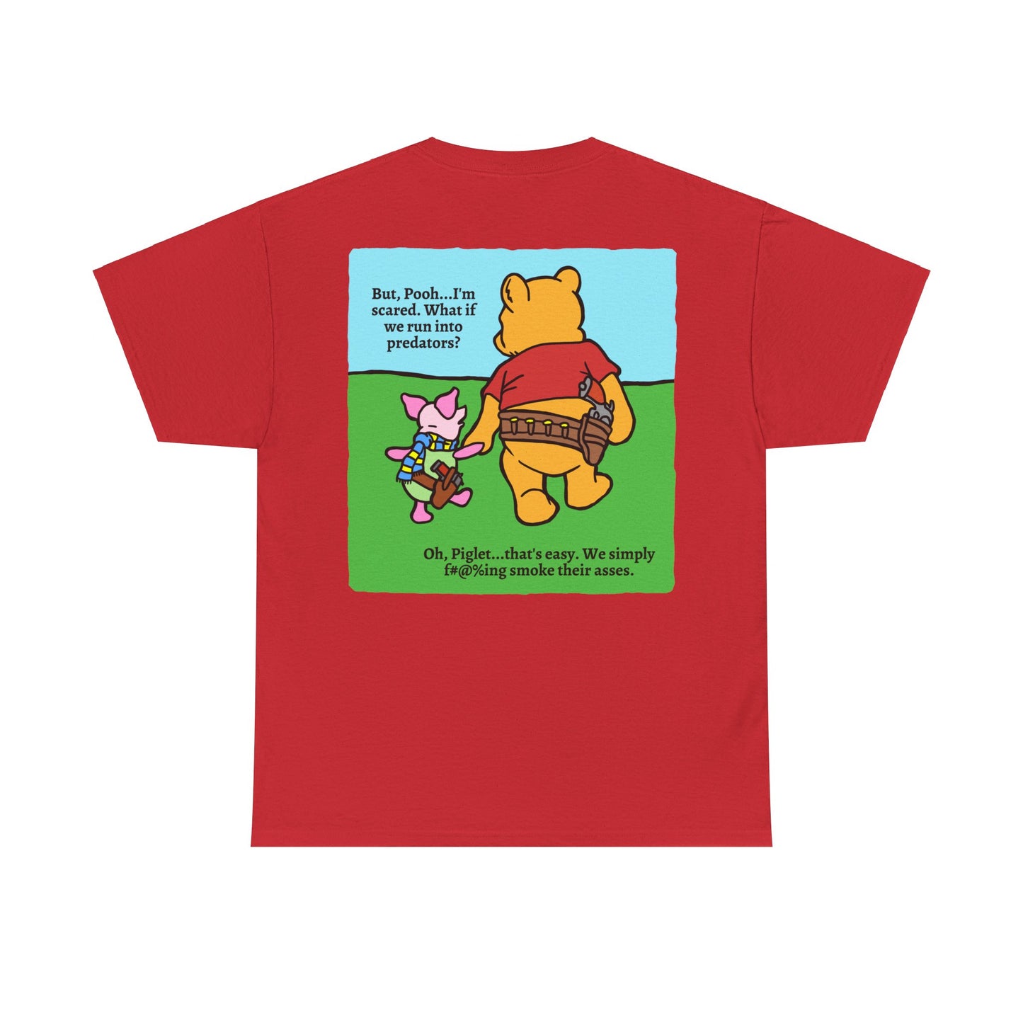 Pew & Piglet! (backside print) Unisex Heavy Cotton Tee