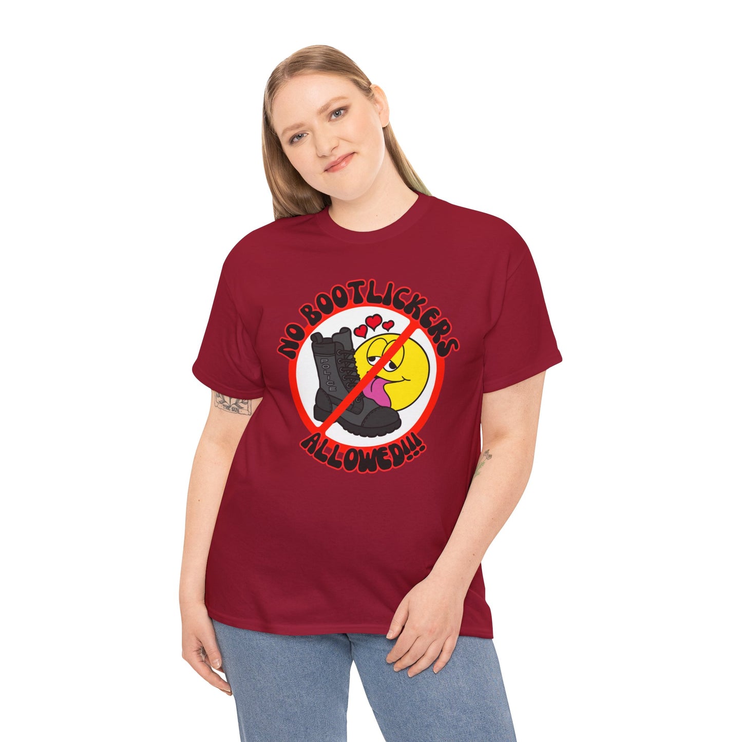 No Bootlickers Allowed! Unisex Heavy Cotton Tee
