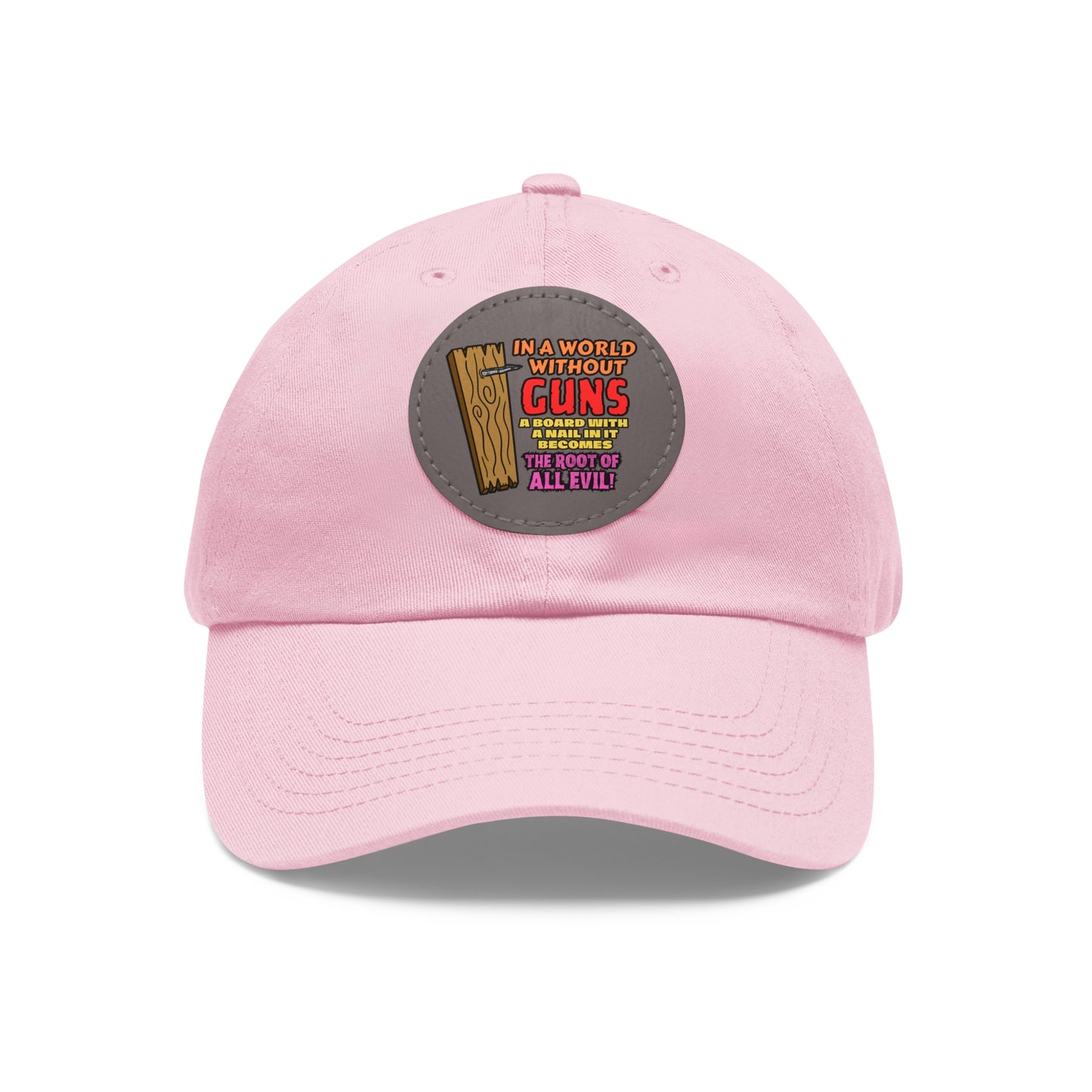 Root of All Evil! Dad Hat with Leather Patch (Round)