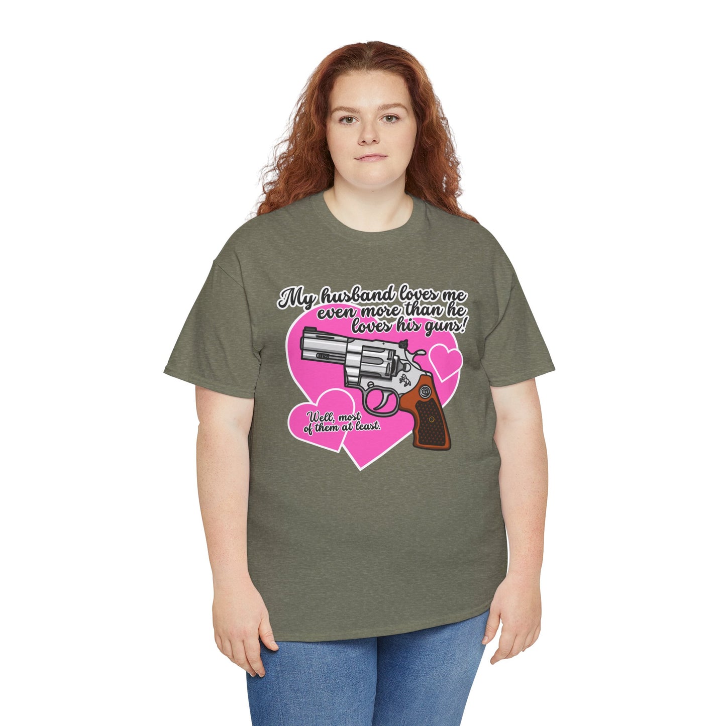 My Husband Loves Me...! Unisex Heavy Cotton Tee