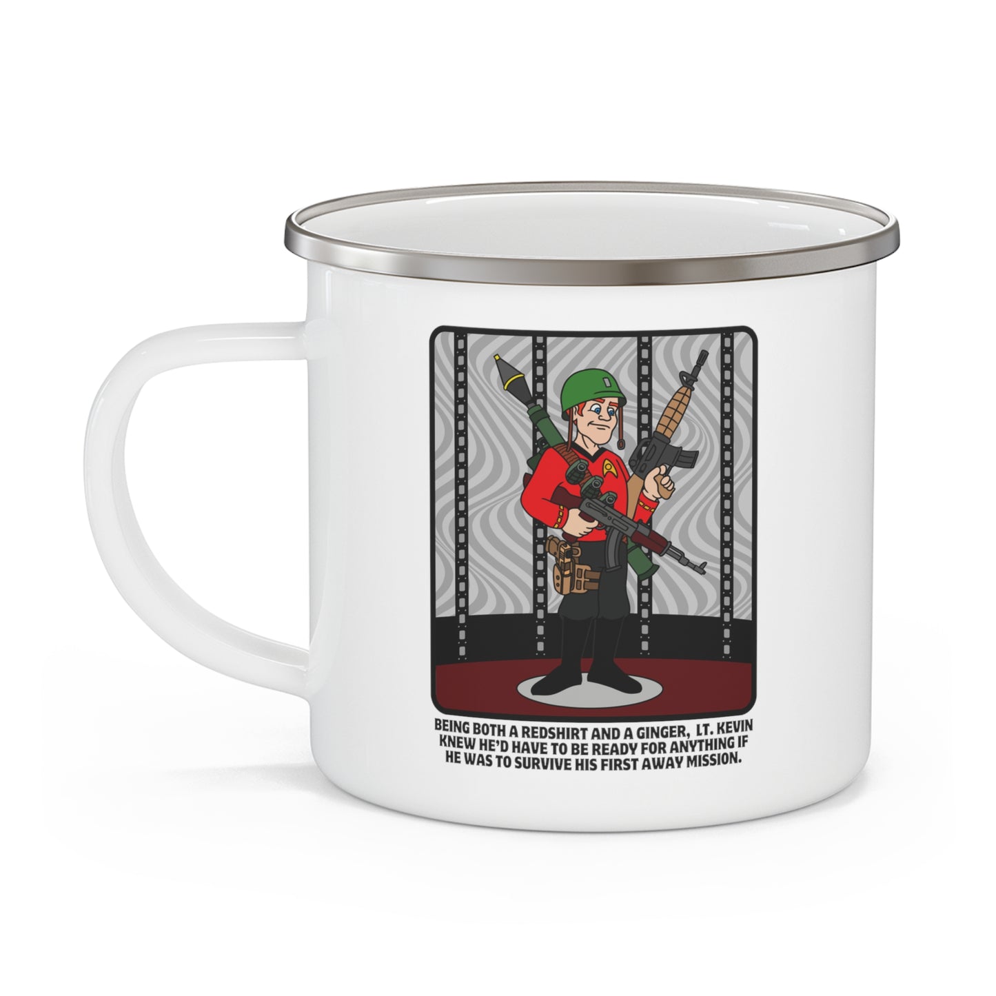 Ginger Redshirt Enamel Camping Mug