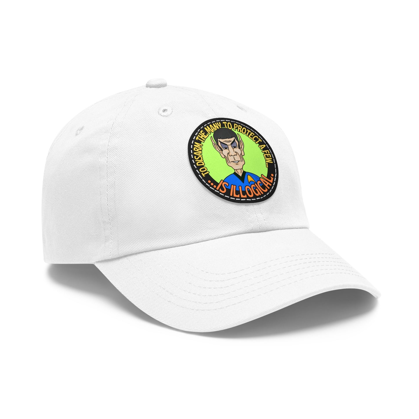 Illogical! Dad Hat with Leather Patch (Round)